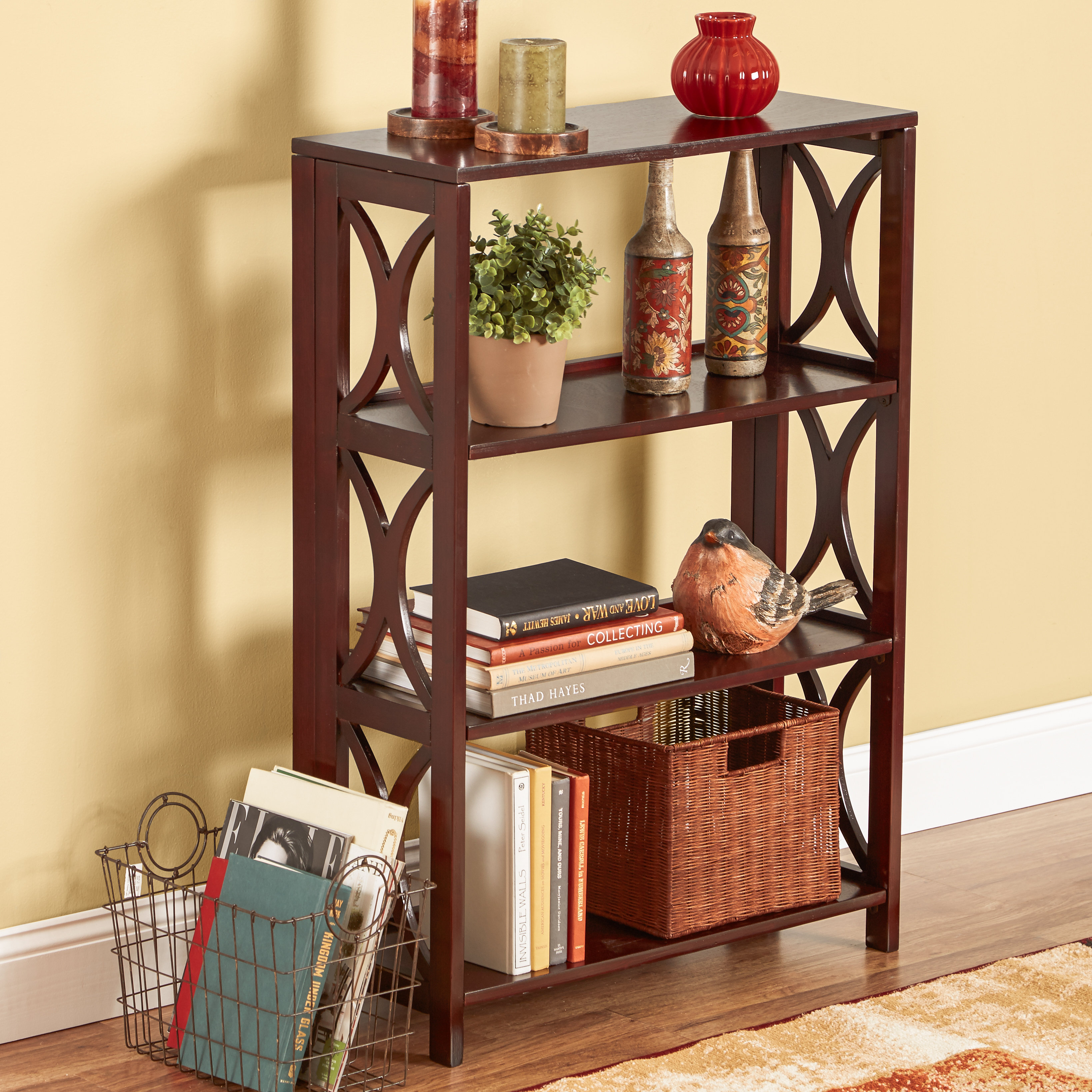 Andover Mills Warren 3 Shelf 40" Etagere Bookcase & Reviews Wayfair