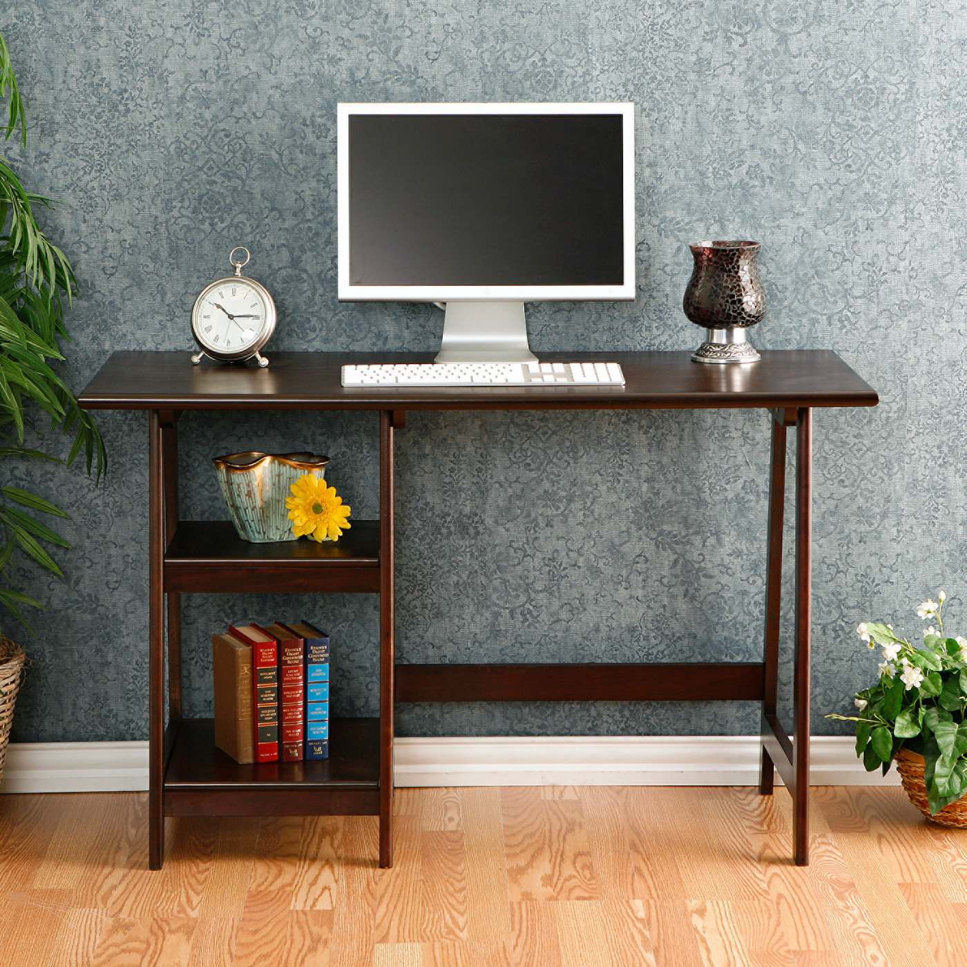 Andover Mills Bristol Writing Desk with 2 Shelves & Reviews Wayfair