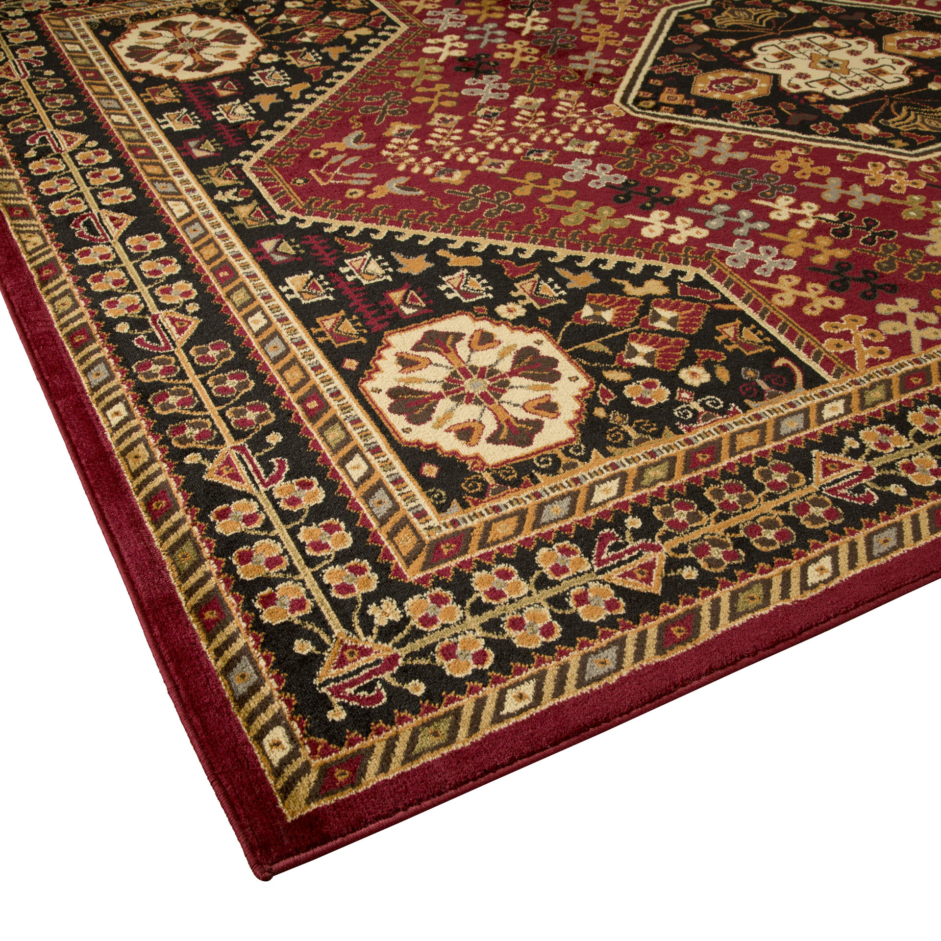 Andover Mills Leland Red and Black Area Rug & Reviews Wayfair