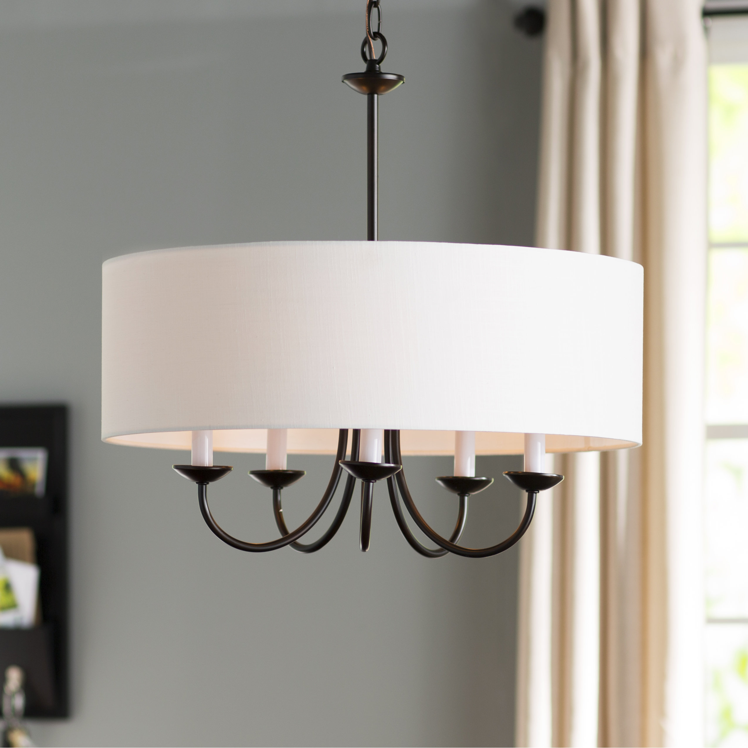 Andover Mills Burton 5 Light Drum Chandelier & Reviews | Wayfair