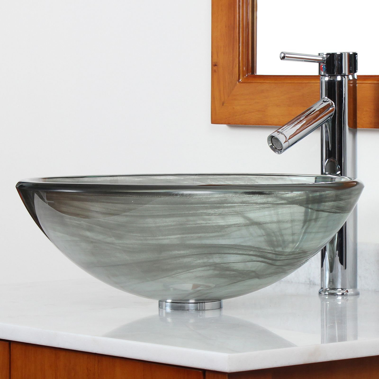 Bathroom Bowl Sinks : Luxury Stone Resin Round Bowl Shape Bathroom ...