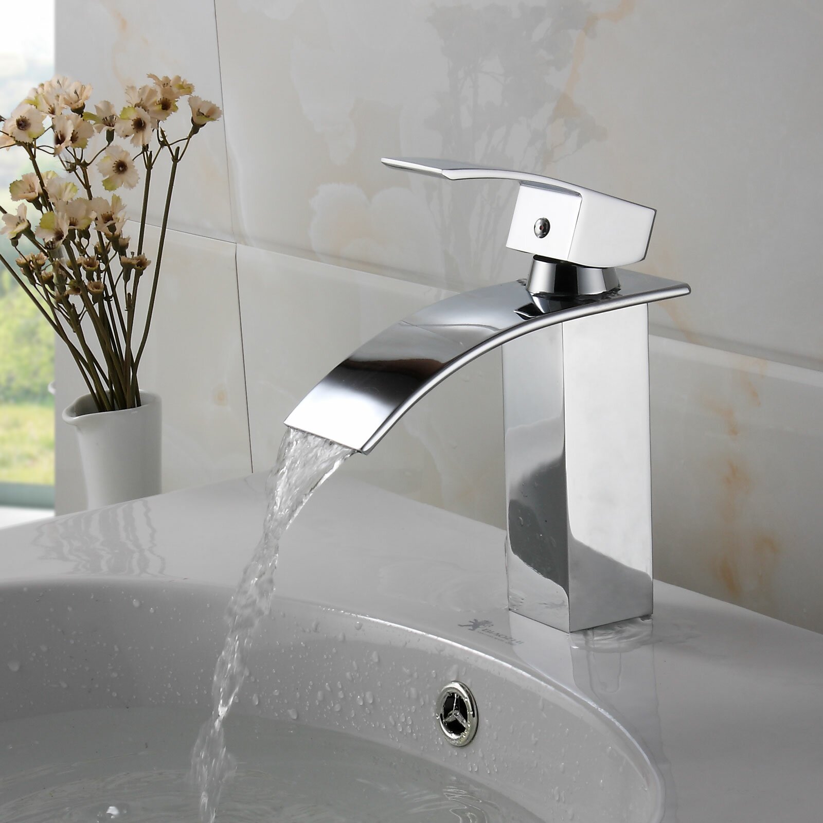 Elite Single Handle Bathroom Waterfall Faucet And Reviews Wayfair 