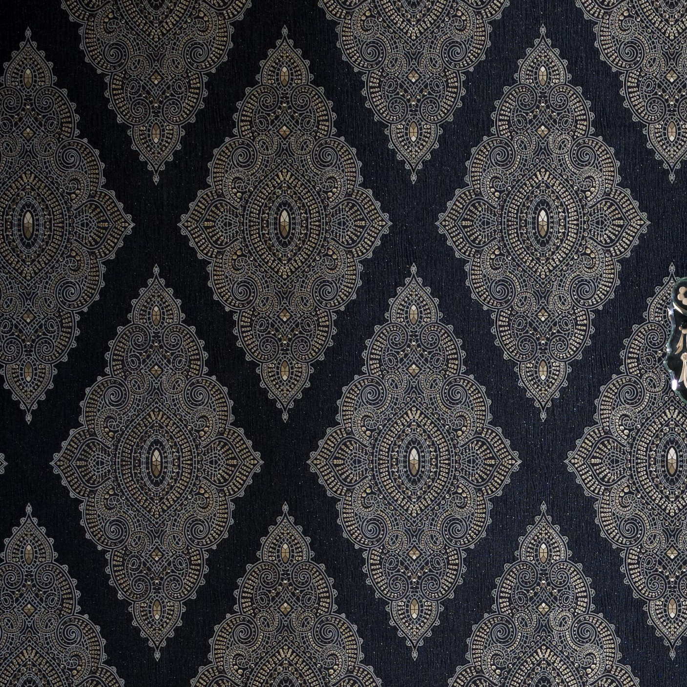 Graham & Brown Fabulous 33' x 20.5" Geometric Flocked Wallpaper