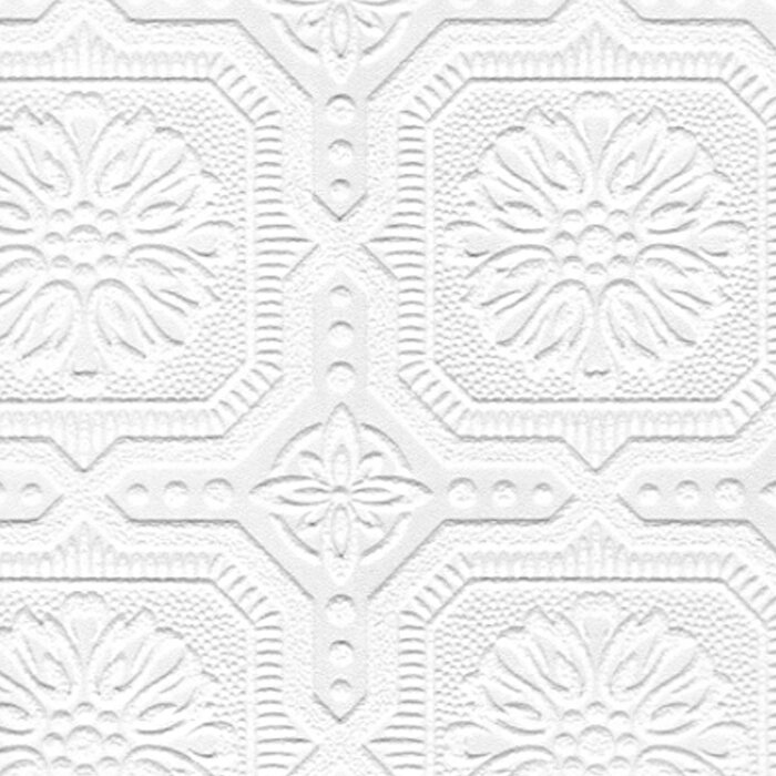 Graham And Brown Paintable Damask Embossed Tiles Wallpaper 12011 Gab1311