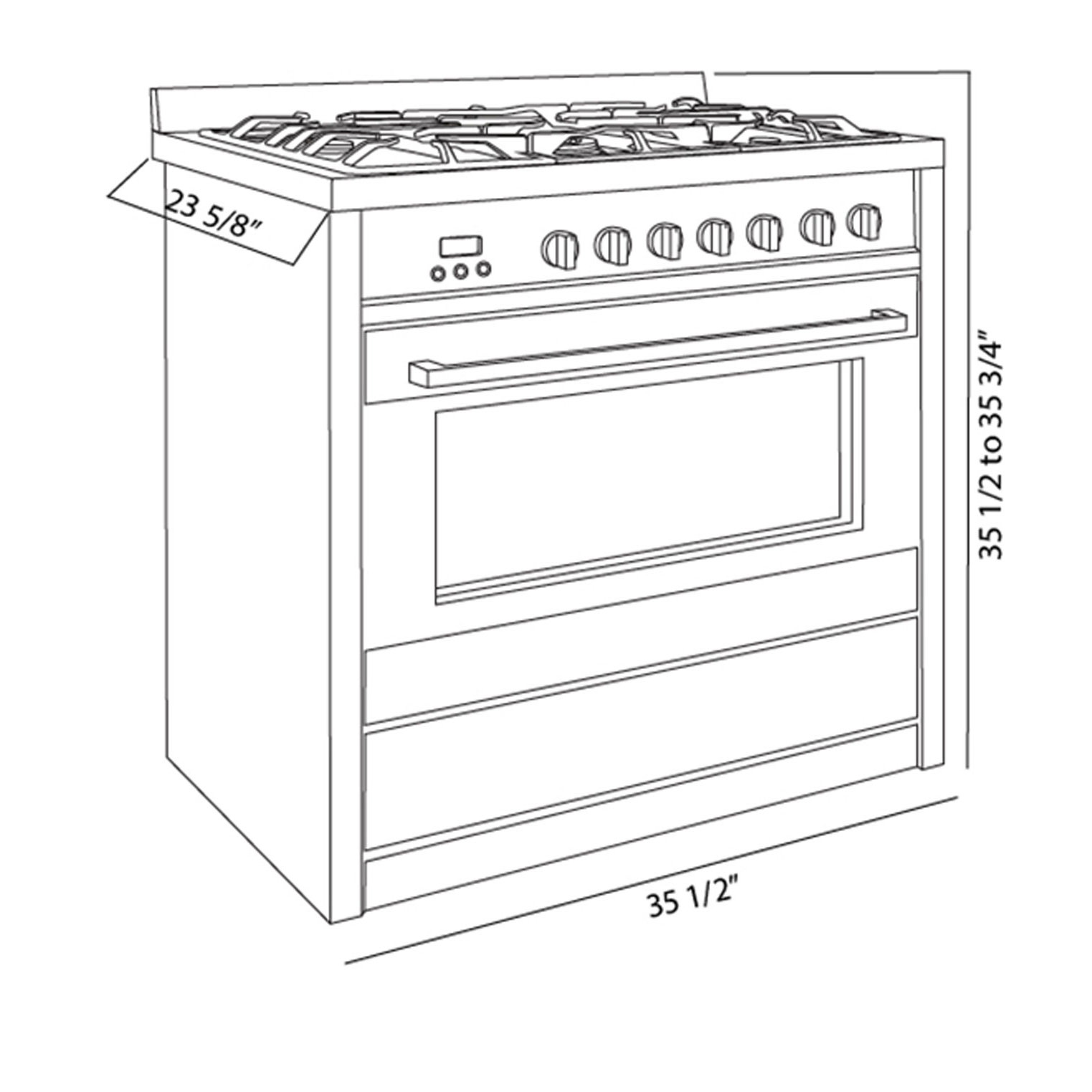Cosmo 3.8 Cu. Ft. Gas Range & Reviews Wayfair