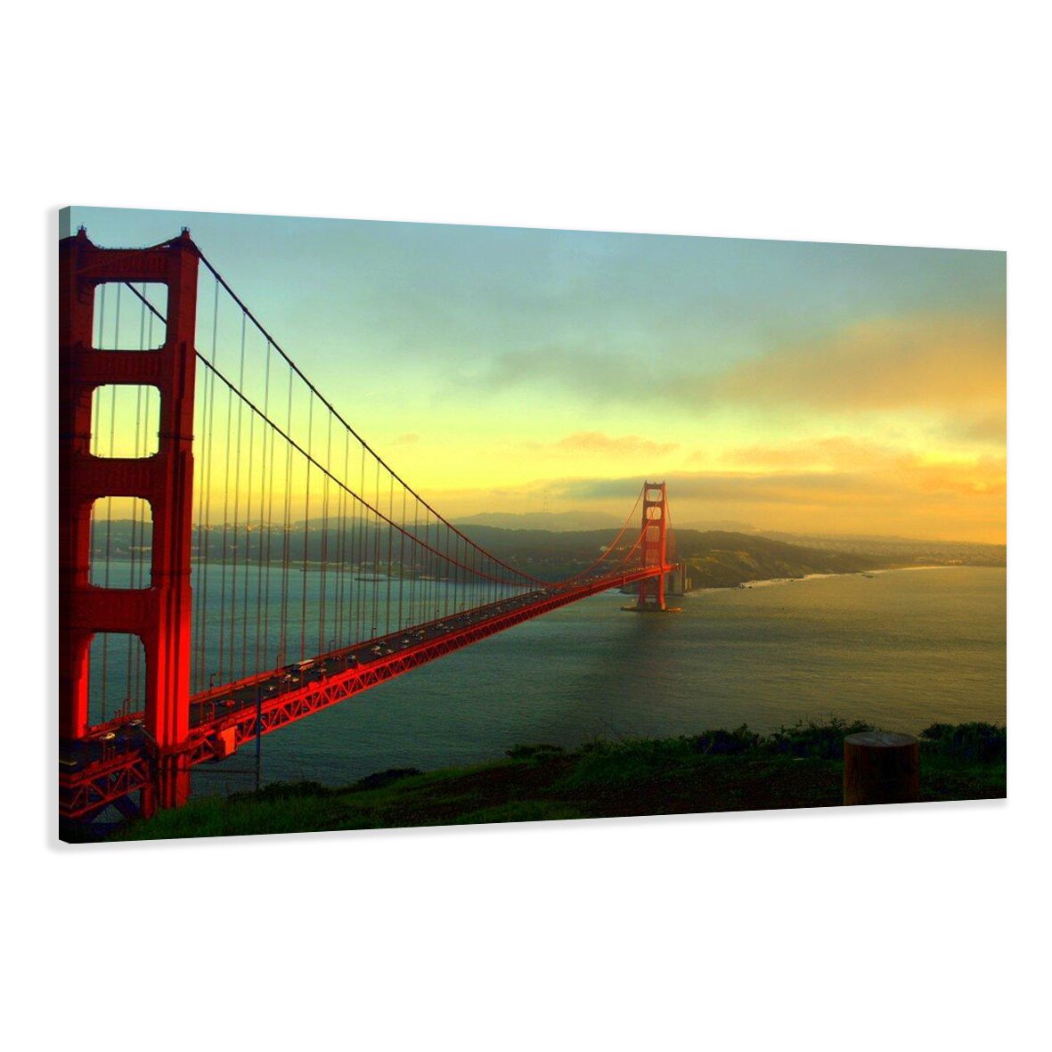 Urban Designs Golden Gate Bridge Photographic Print Wrapped on Canvas ...