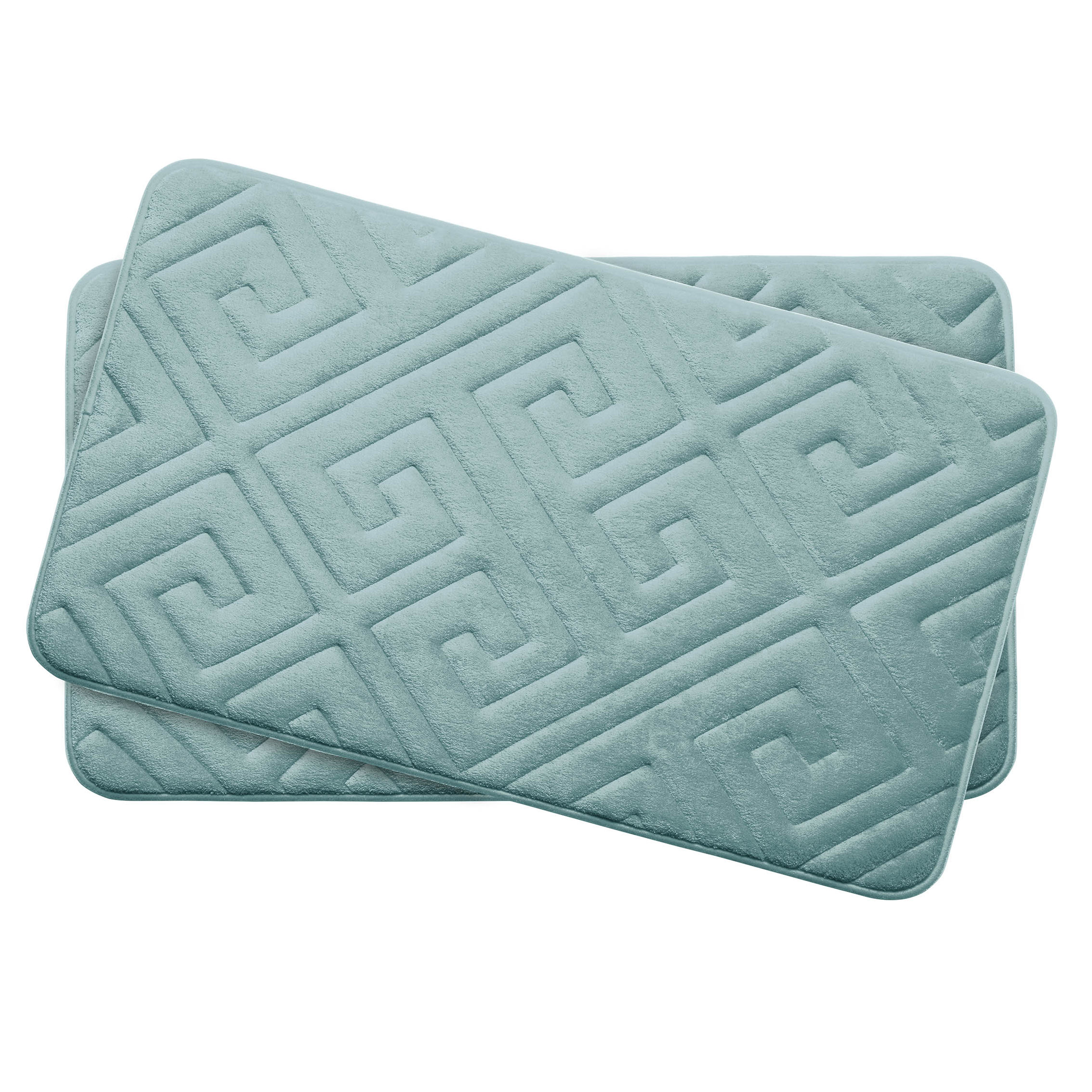 Bath Studio Caicos Small 2 Piece Premium Micro Plush Memory Foam Bath Mat Set & Reviews | Wayfair