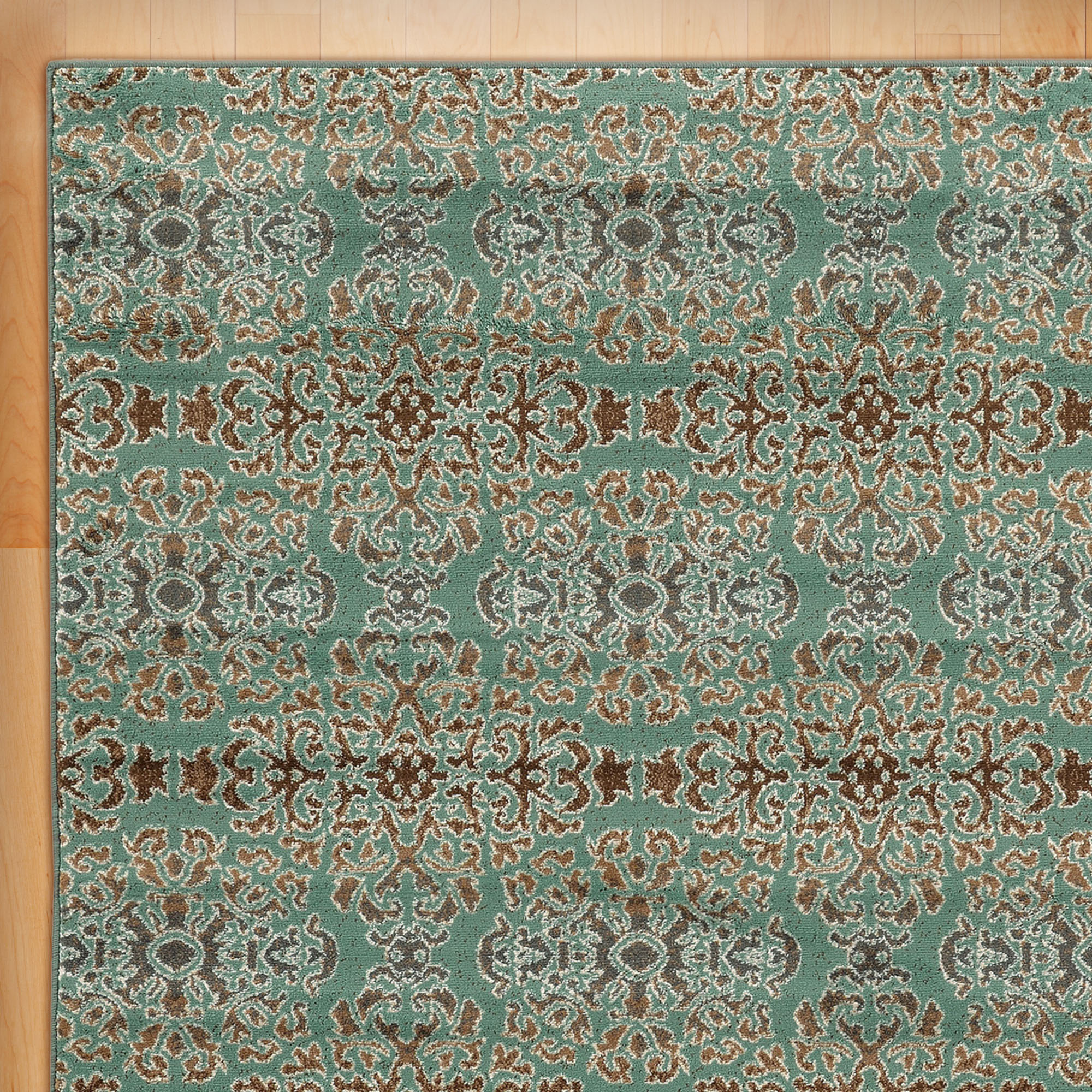 Three Posts Damask Blue Area Rug & Reviews Wayfair