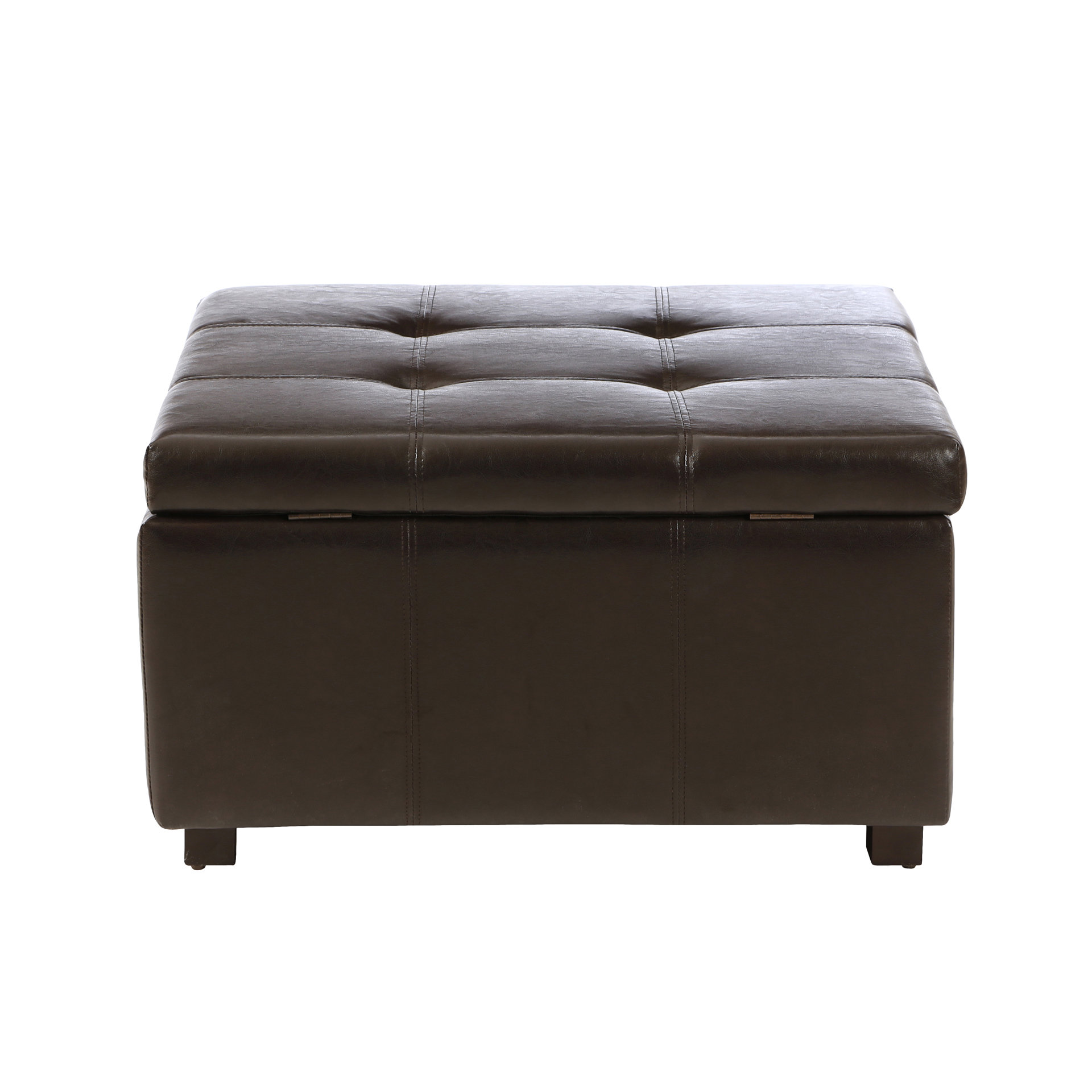 Three Posts Ehlert Faux Leather Storage Ottoman & Reviews Wayfair