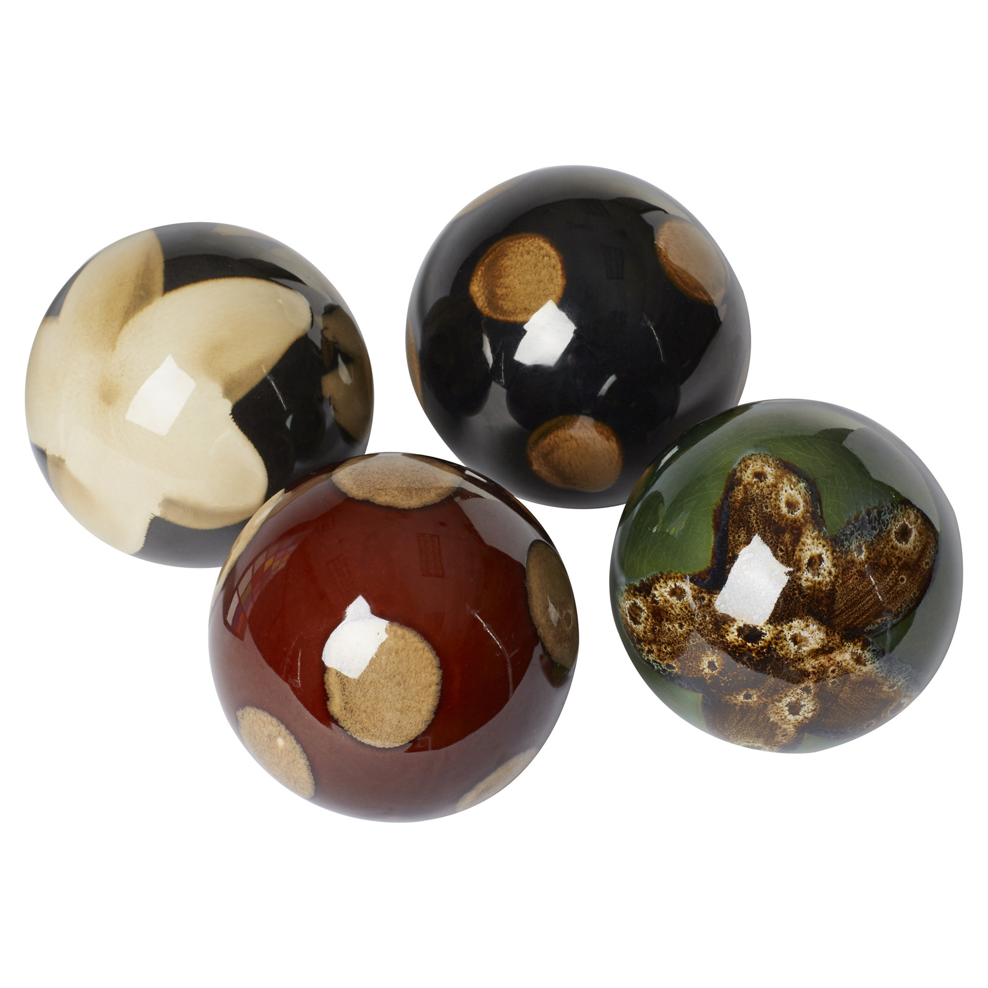 Three Posts 4 Piece Ceramic Decorative Ball Set & Reviews Wayfair