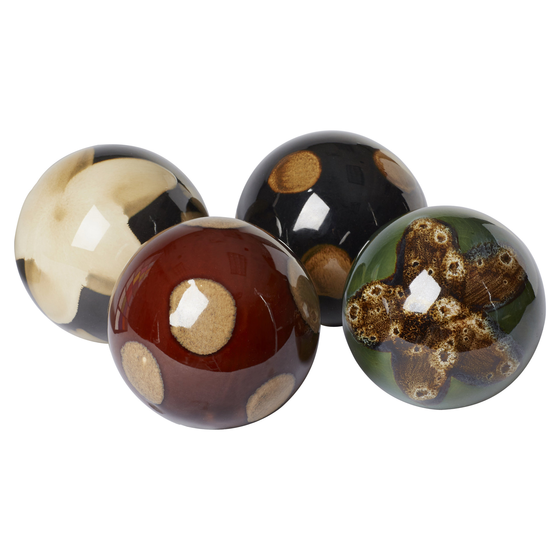 Three Posts 4 Piece Ceramic Decorative Ball Set & Reviews Wayfair