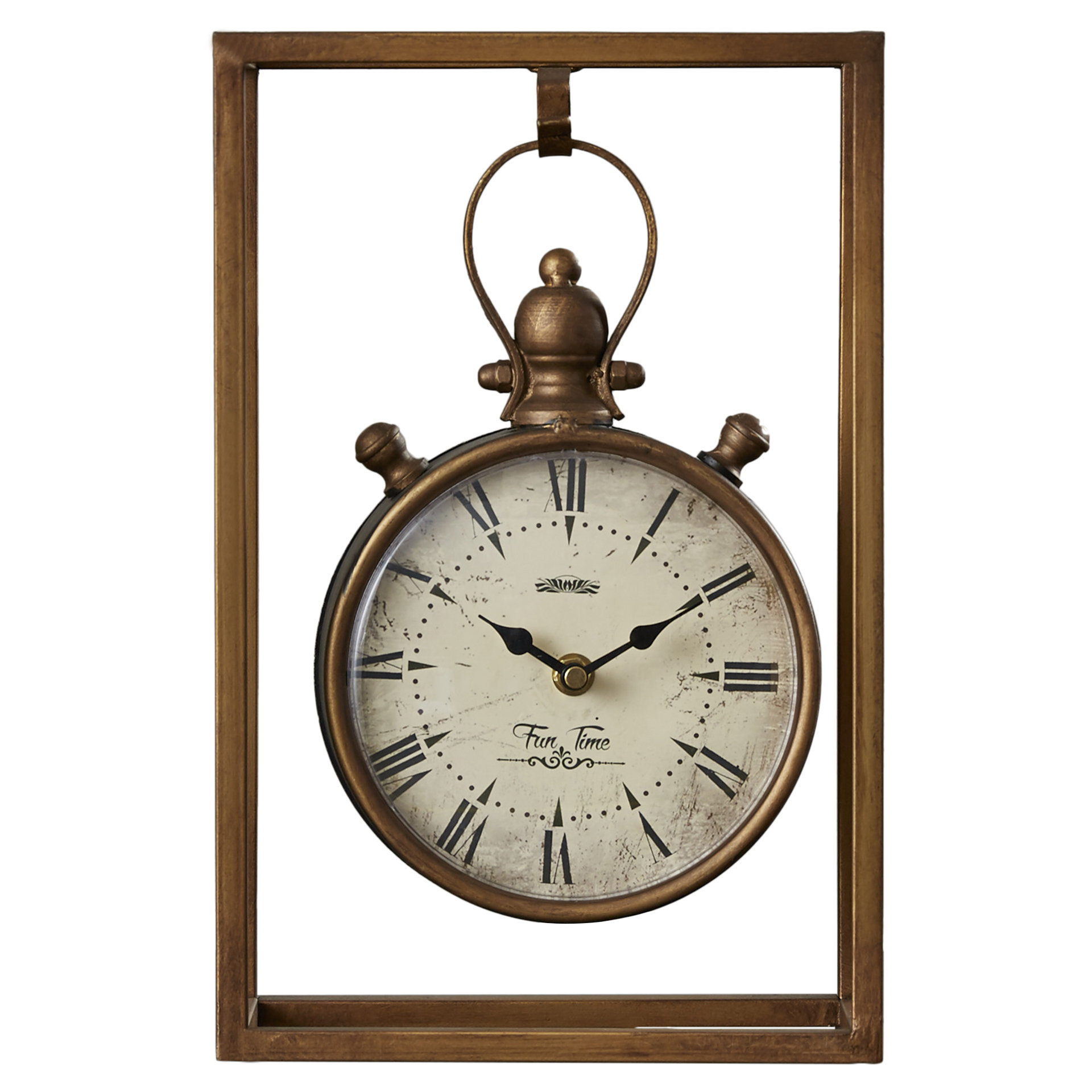 Three Posts Metal Table Clock & Reviews Wayfair