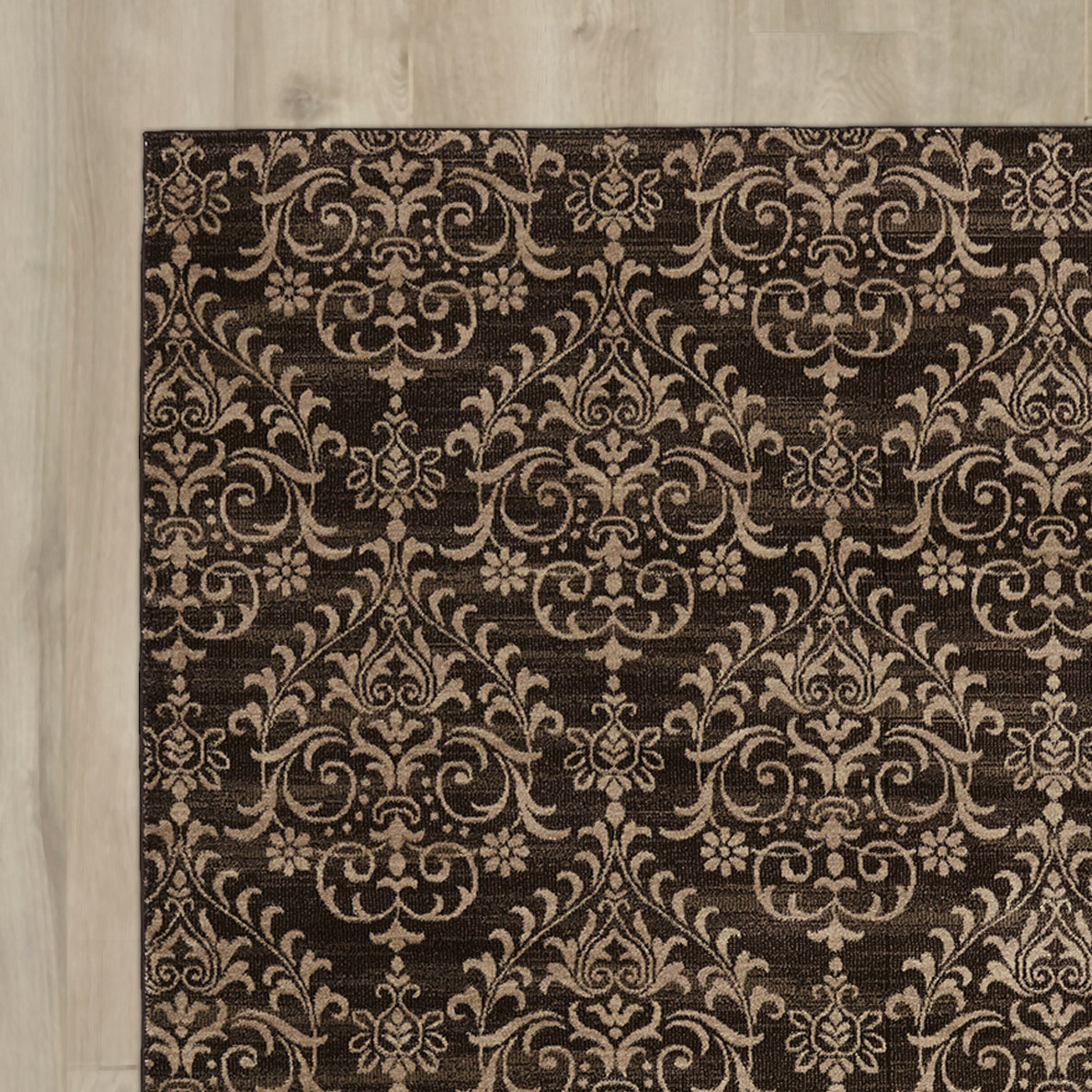 Three Posts Lakeshore Dark Brown Area Rug & Reviews | Wayfair