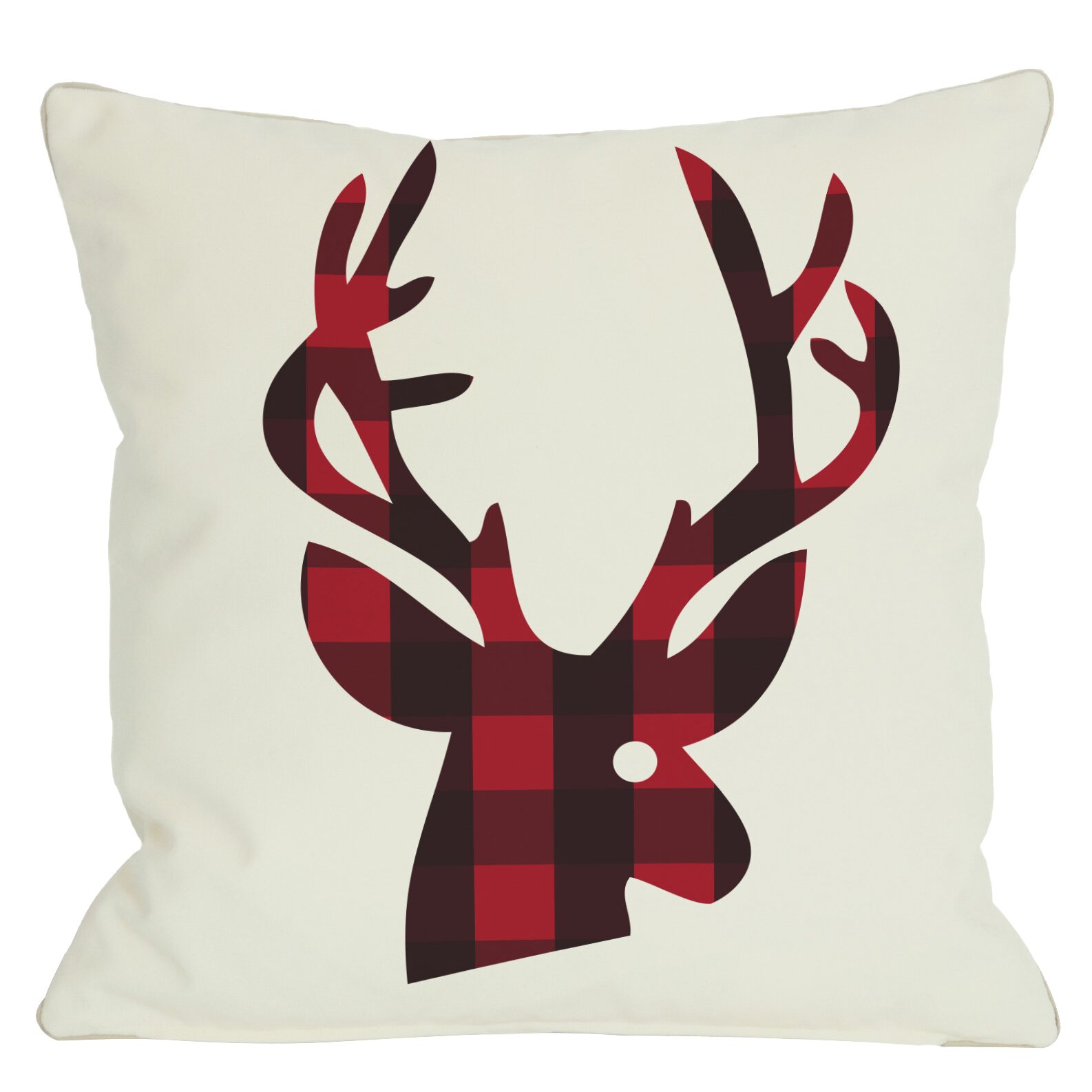 plaid stuffed reindeer