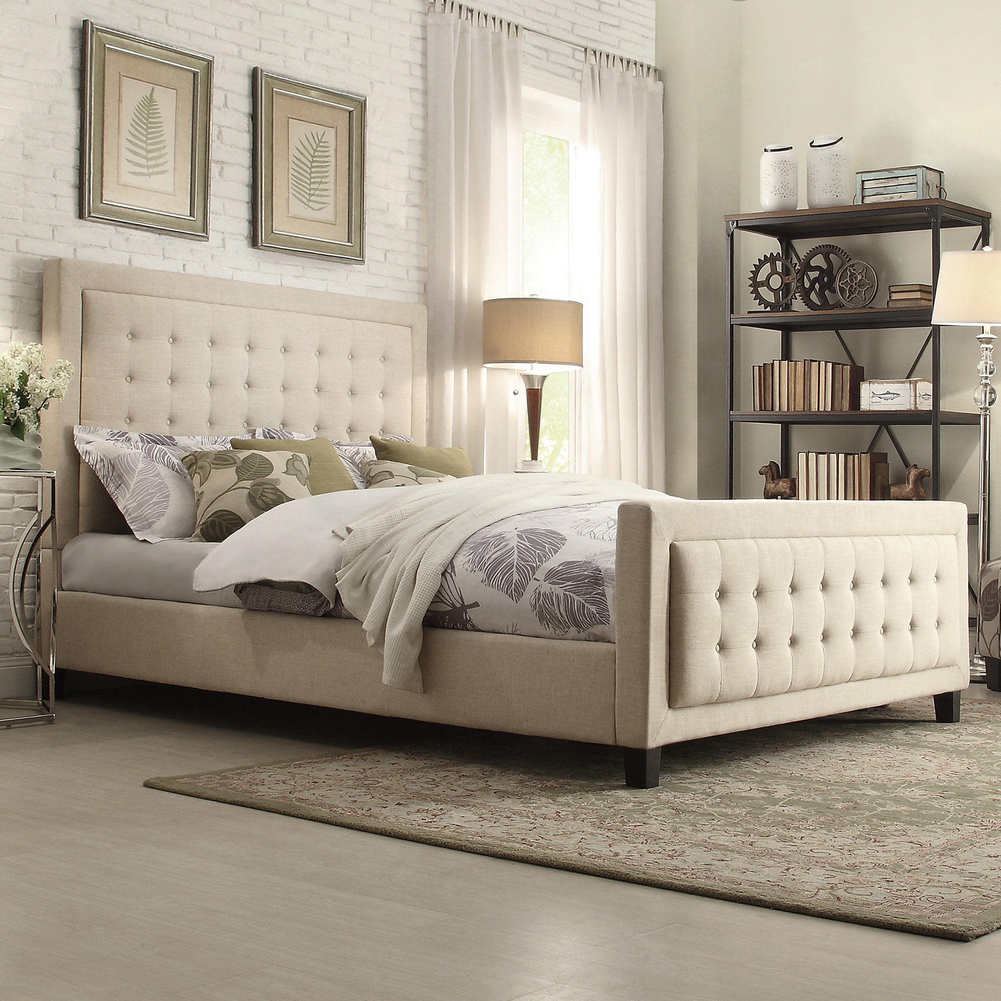 Three Posts Woodside Upholstered Panel Bed & Reviews Wayfair.ca