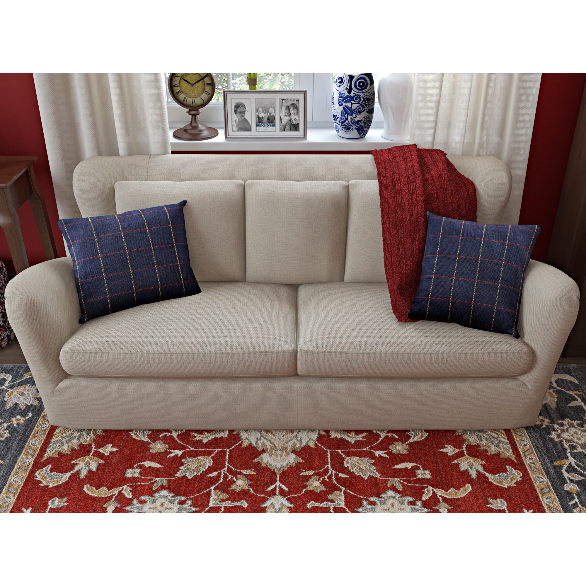 Three Posts Newry Plaid Cotton Throw Pillow & Reviews Wayfair
