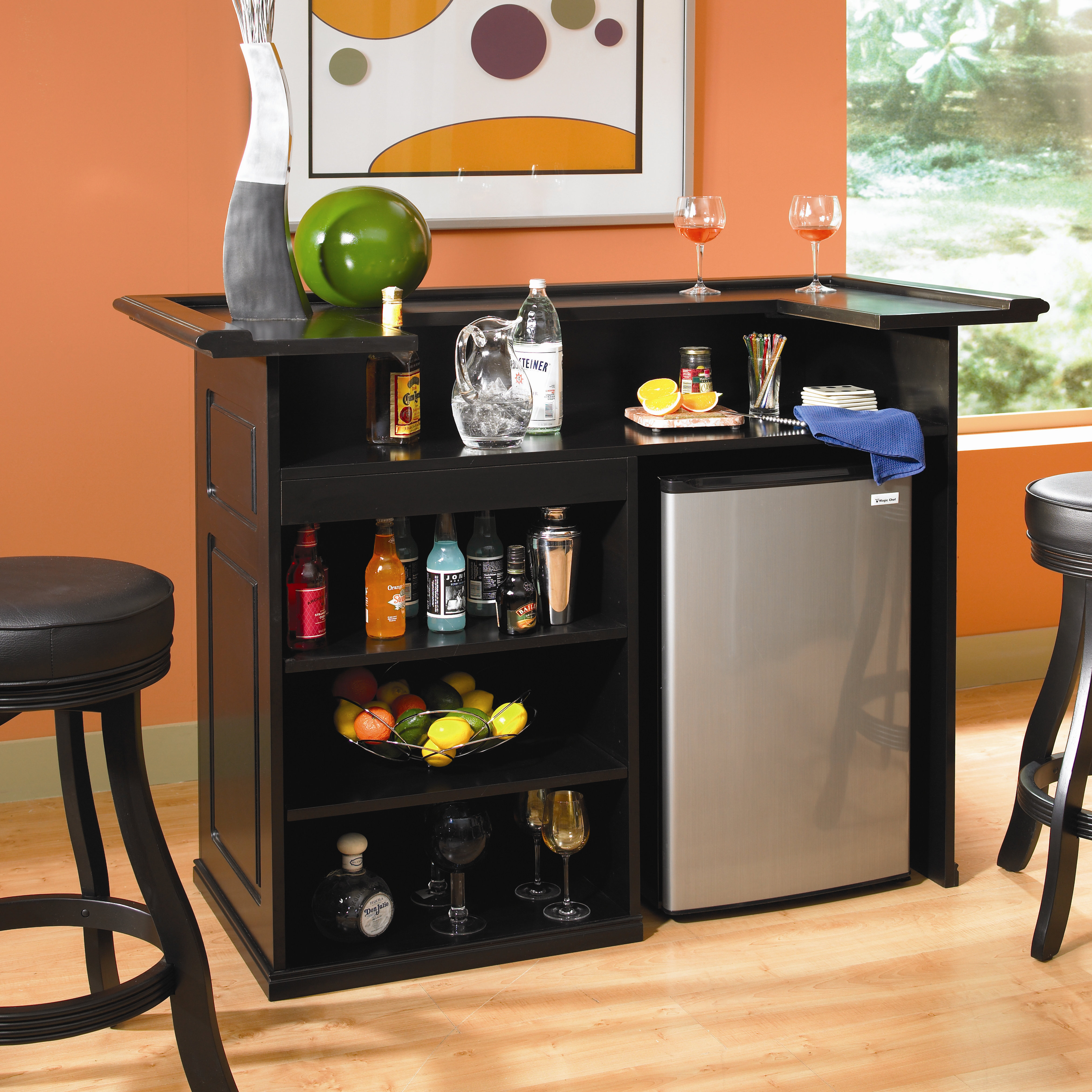 American Heritage Trenton Bar with Wine Storage & Reviews Wayfair