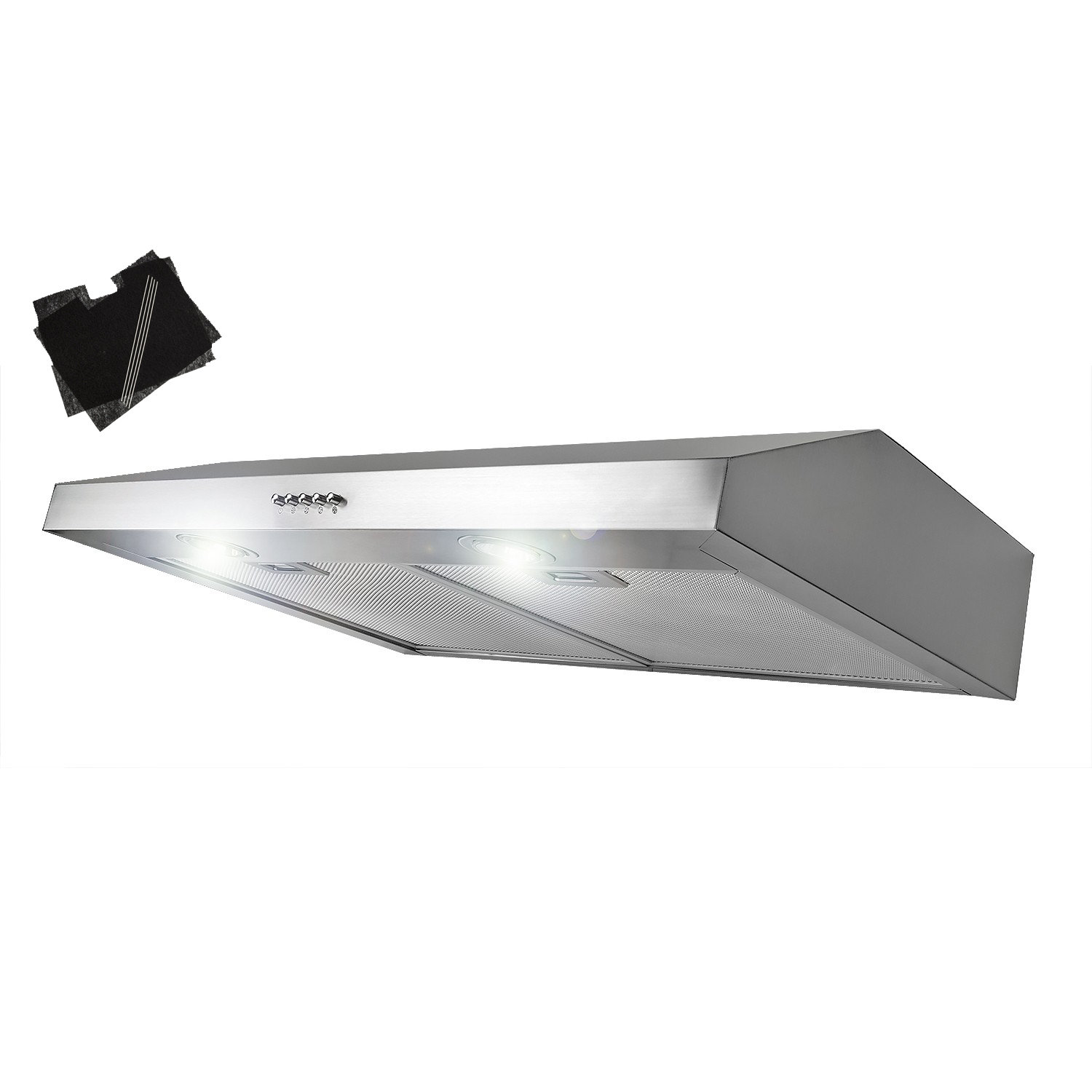 AKDY 30" 250 CFM Convertible Under Cabinet Range Hood ...
