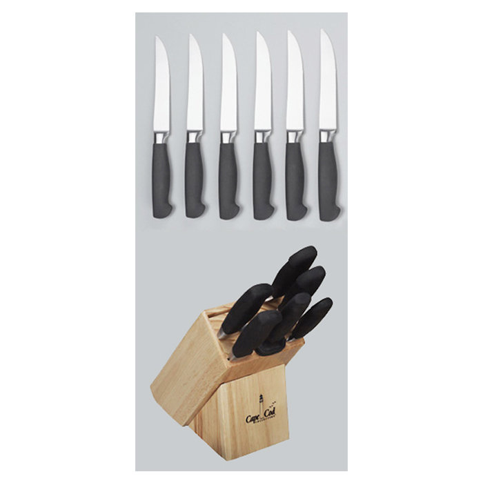 Mercer Cutlery Genesis 6 Piece Glass Knife Block Set & Reviews Wayfair
