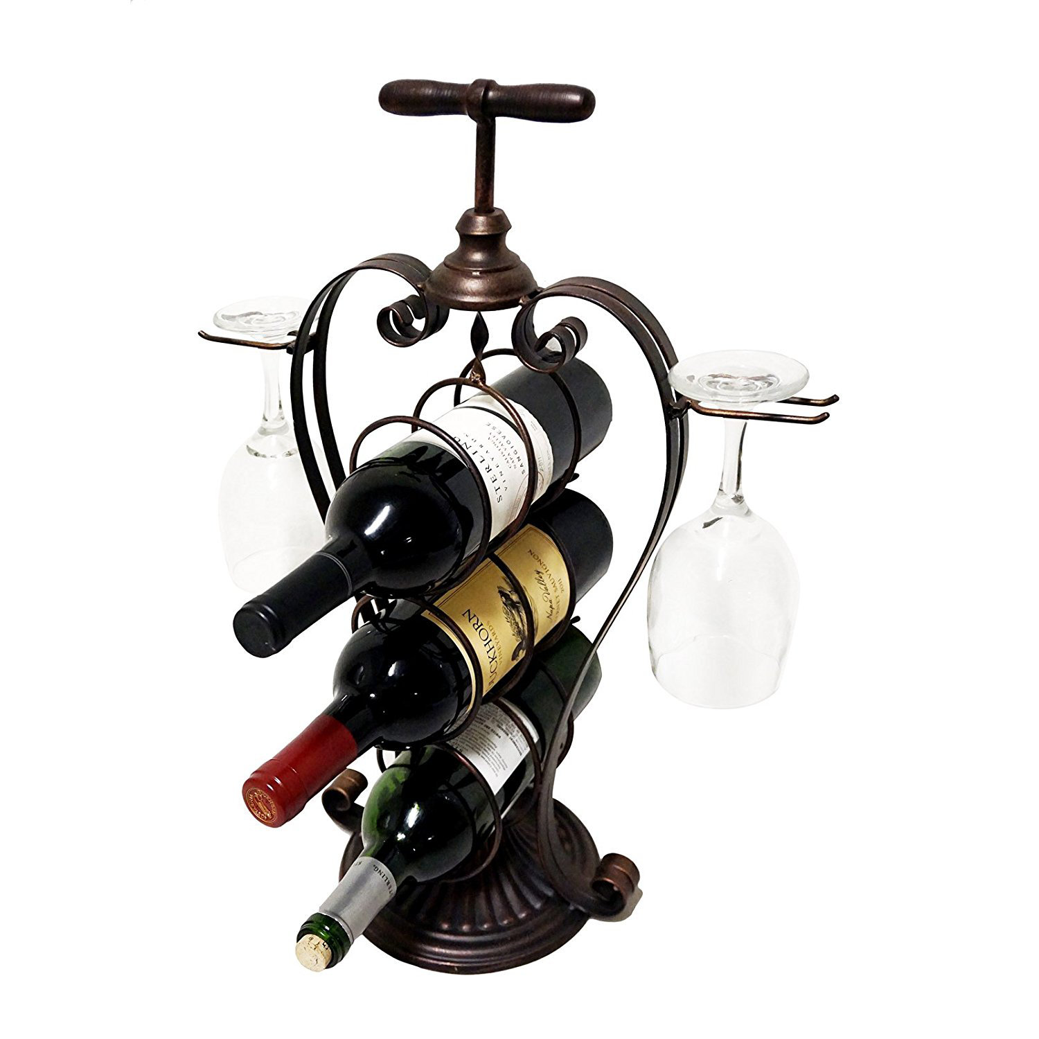 Welland Industries LLC 3 Bottle Tabletop Wine Rack & Reviews Wayfair