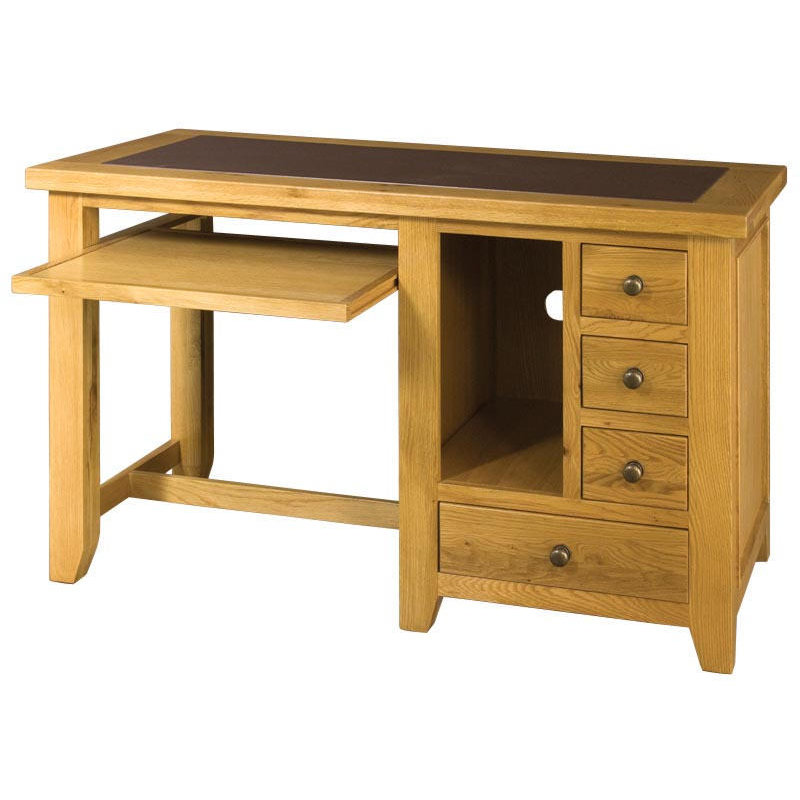 Château Chic Michigan Oak Computer Desk with Keyboard Tray & Reviews
