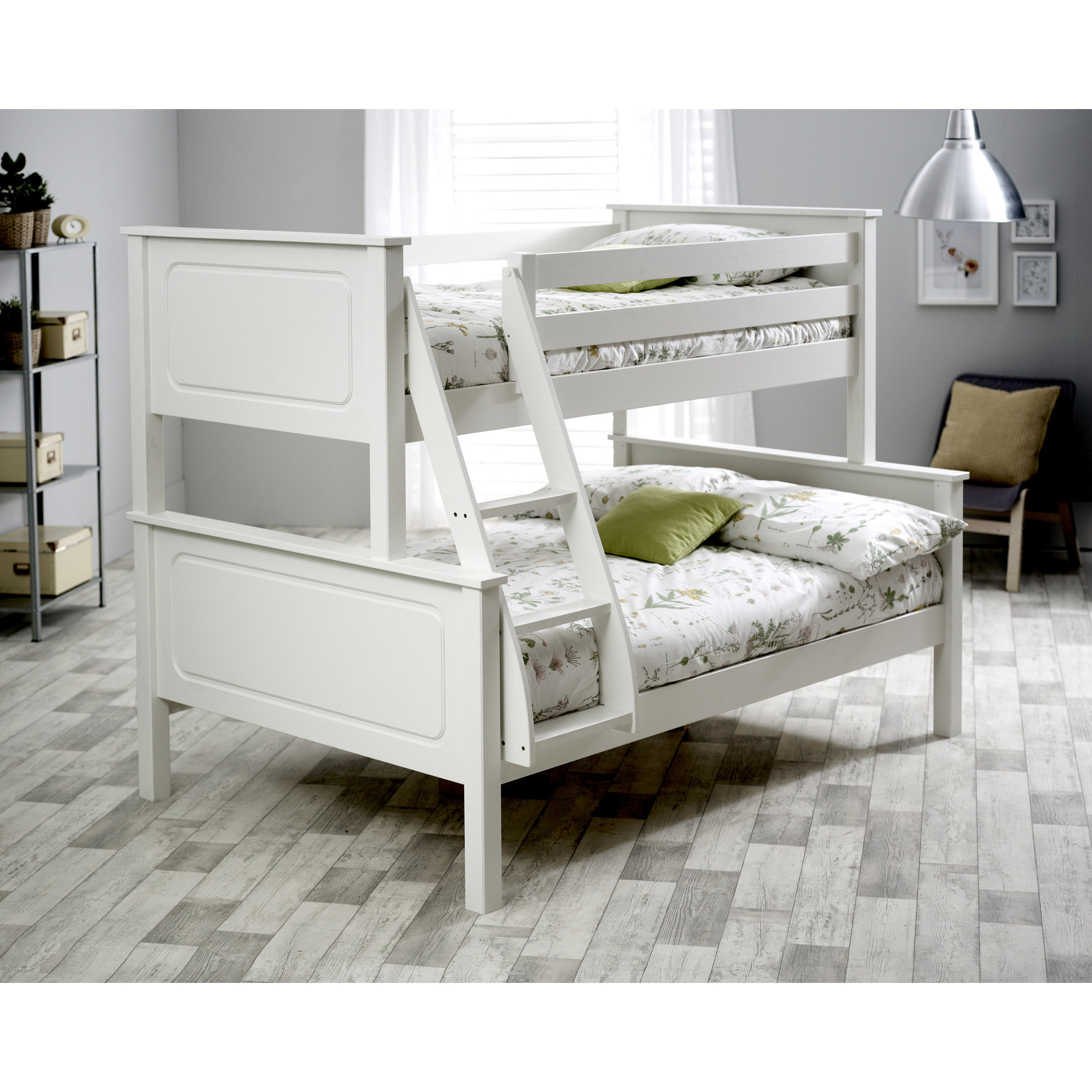 Homestead Living Ashley Triple Sleeper Bunk Bed with Mattresses