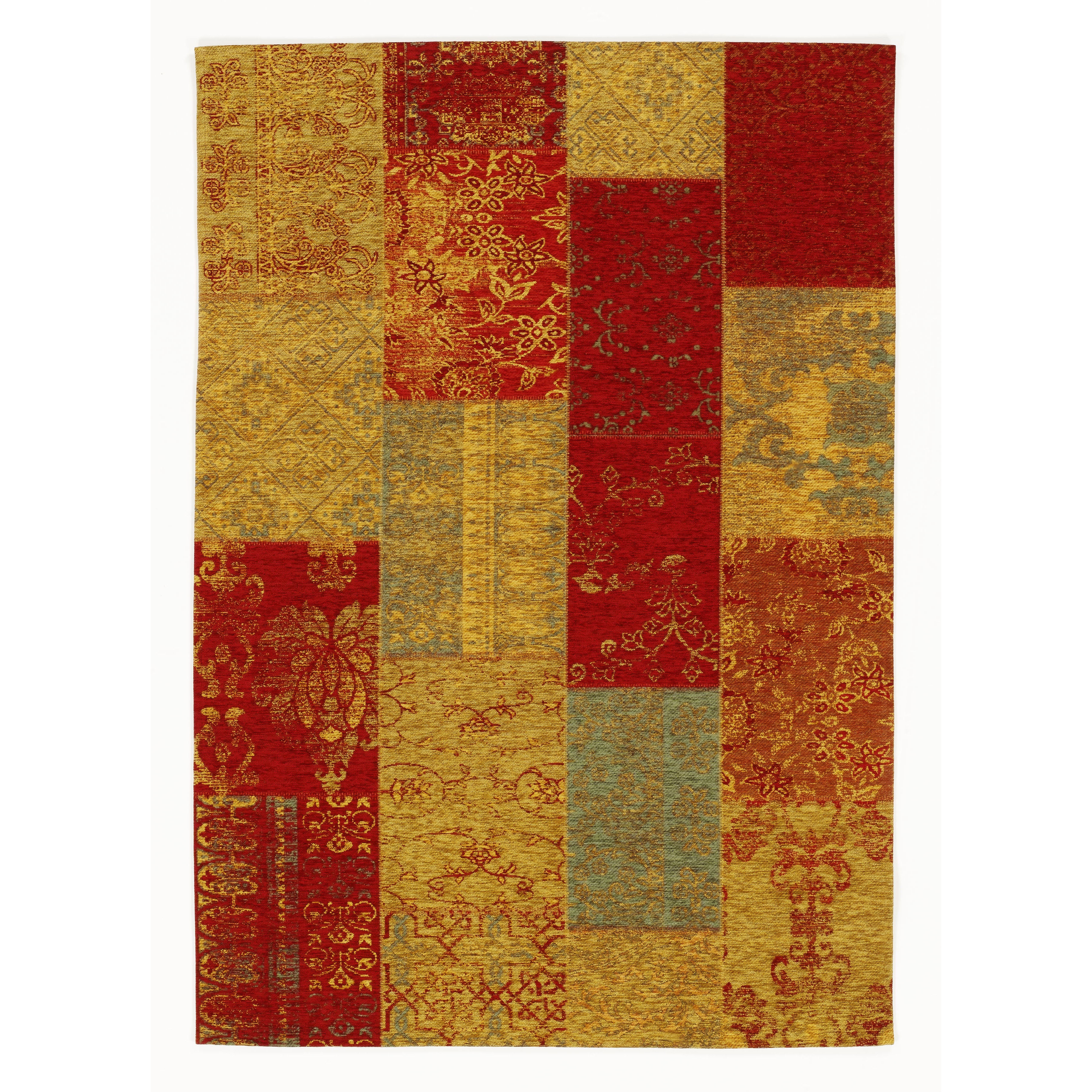 House Additions Rosmore Velour Red/Yellow Area Rug & Reviews Wayfair UK