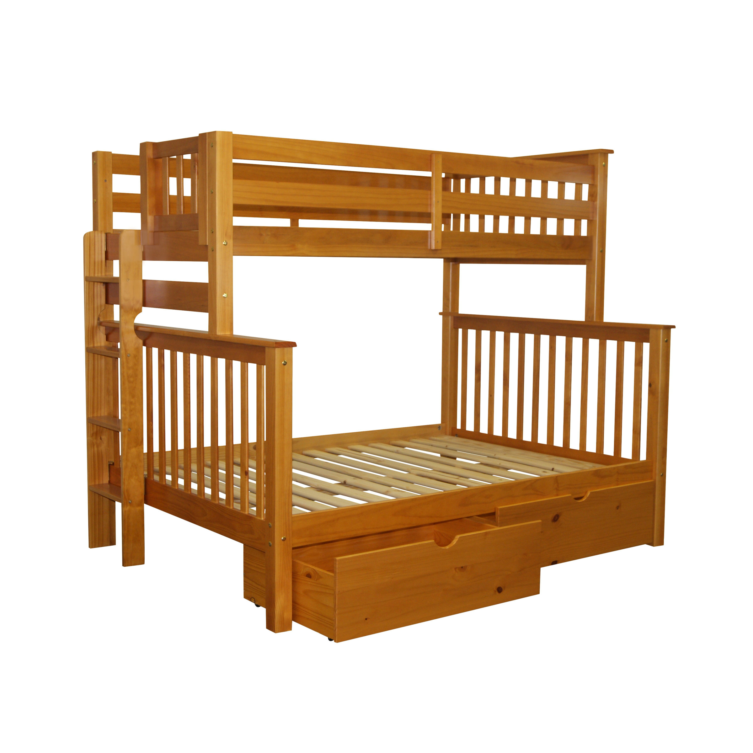 Bedz King Mission Twin over Full Bunk Bed with Storage & Reviews Wayfair