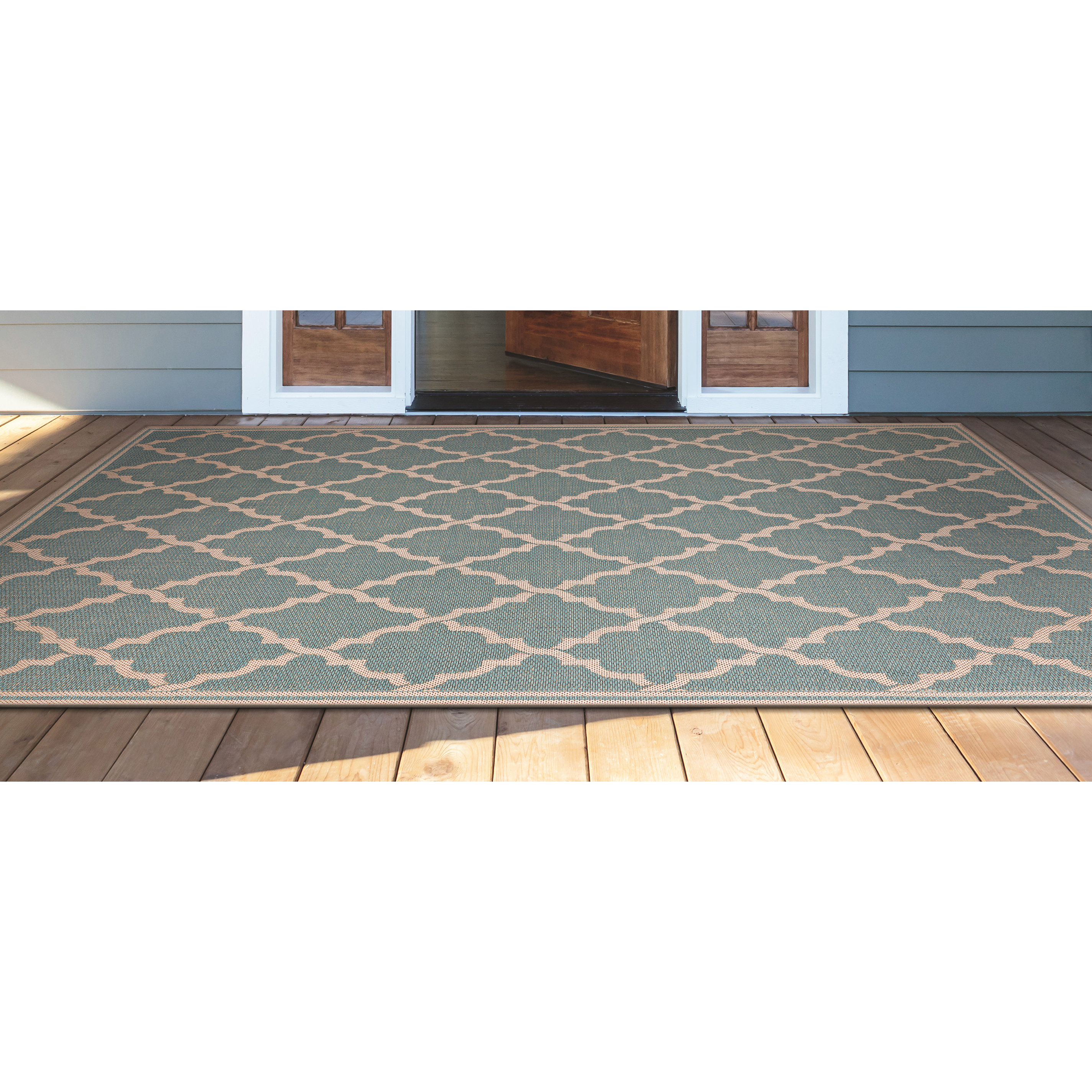 Charlton Home Cardwell Ocean Port Light Turquoise Area Rug & Reviews