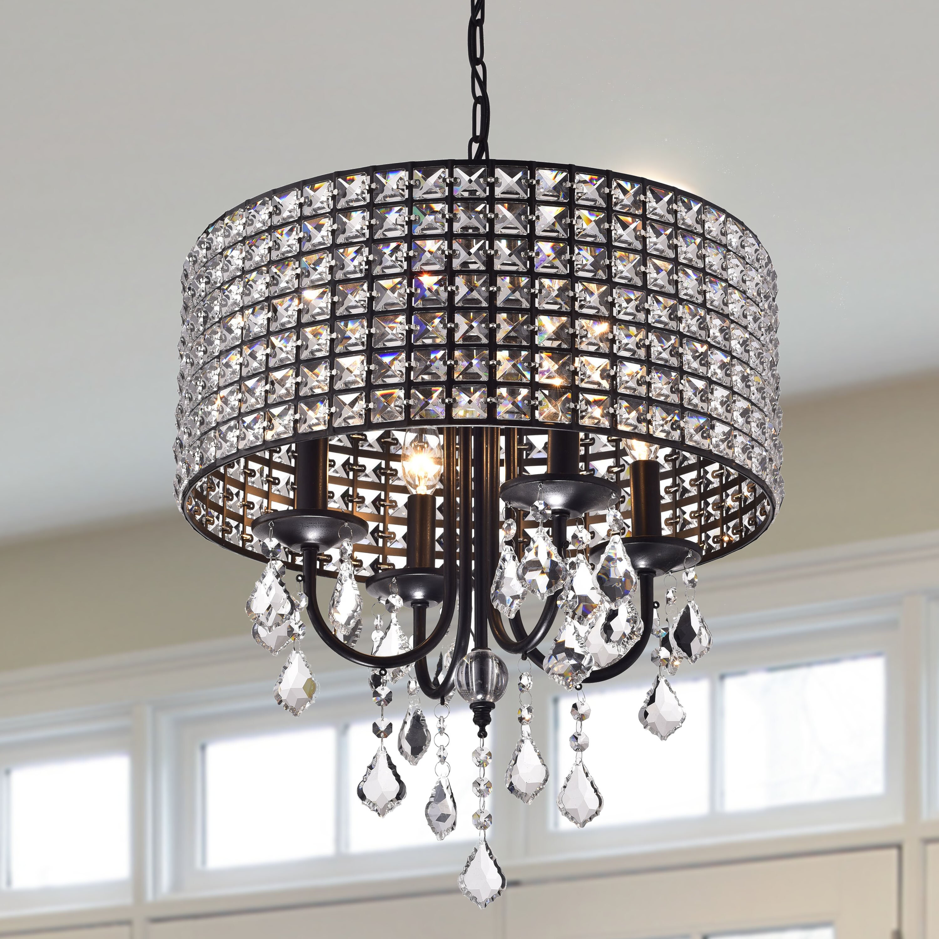 Wellyer Chione 4 Light Crystal Chandelier & Reviews | Wayfair