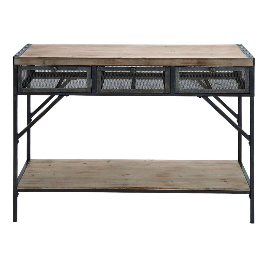 Cole & Grey Wood Metal Console Table Wayfair