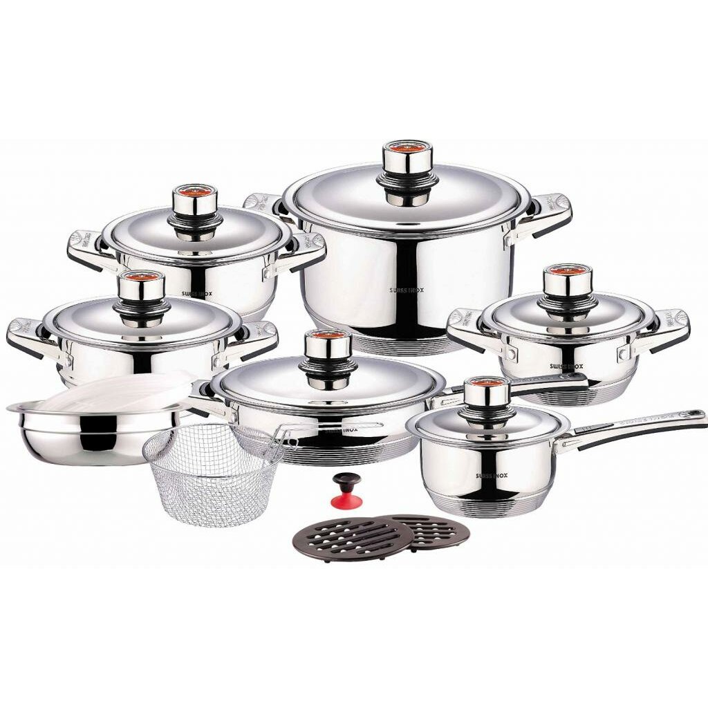 Concord Swiss Inox 18 Piece Stainless Steel Cookware Set & Reviews ...