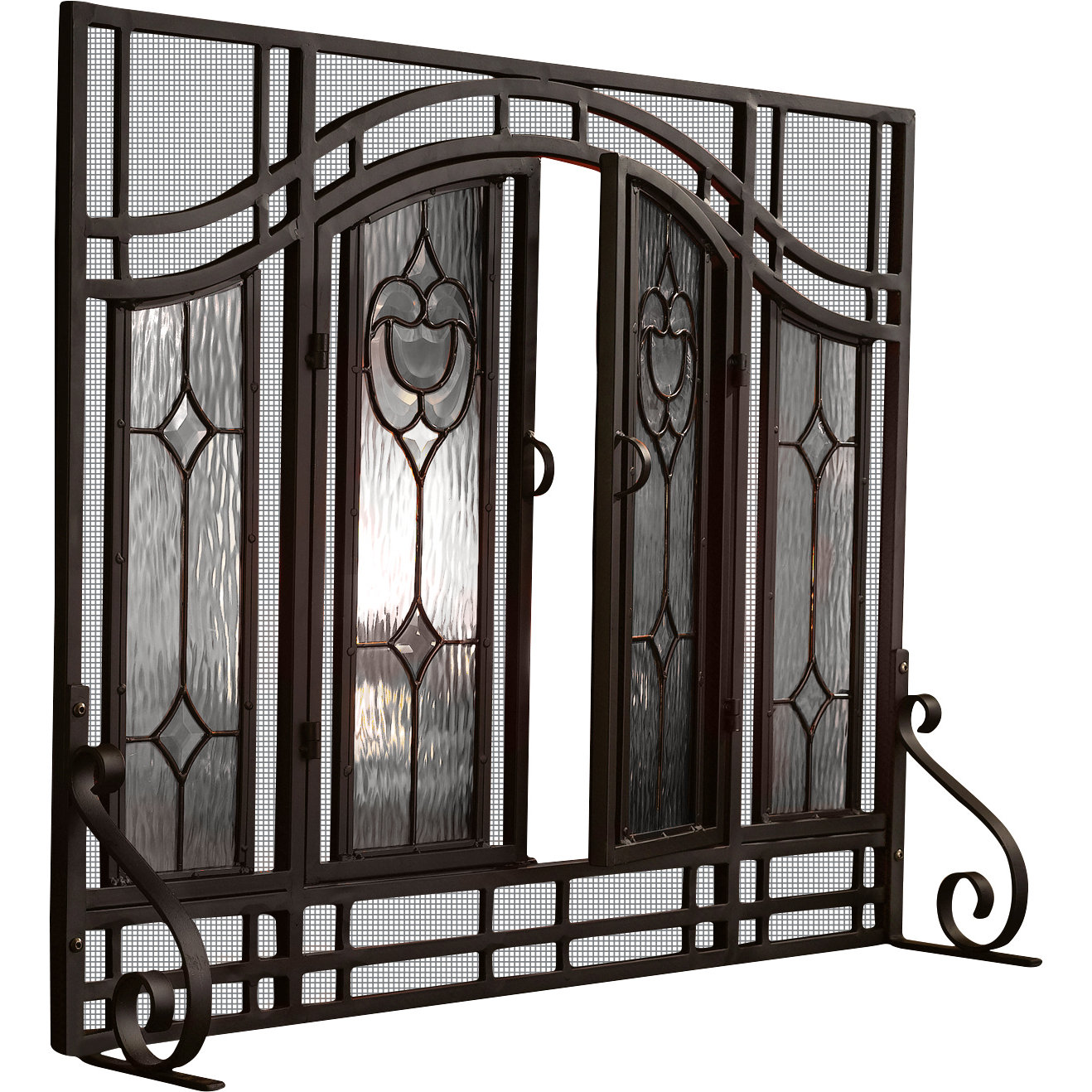 Plow & Hearth Glass Fireplace Screen & Reviews | Wayfair