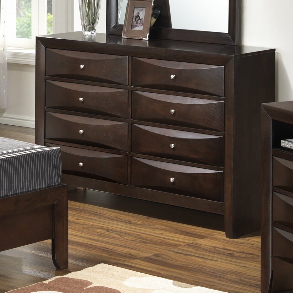 Glory Furniture 8 Drawer Dresser with Mirror & Reviews Wayfair