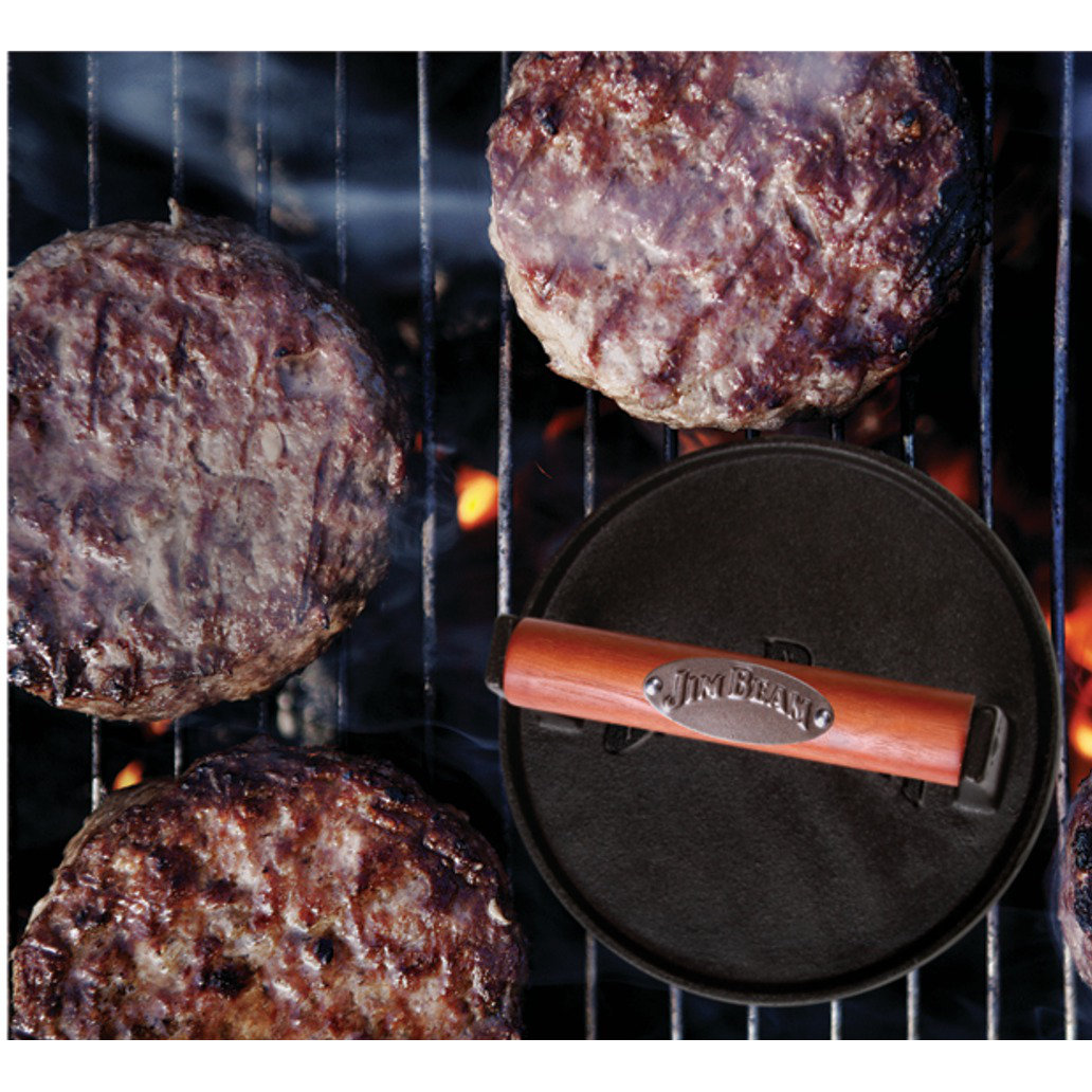 Jim Beam Cast Iron Burger Press with Wood Handle Wayfair