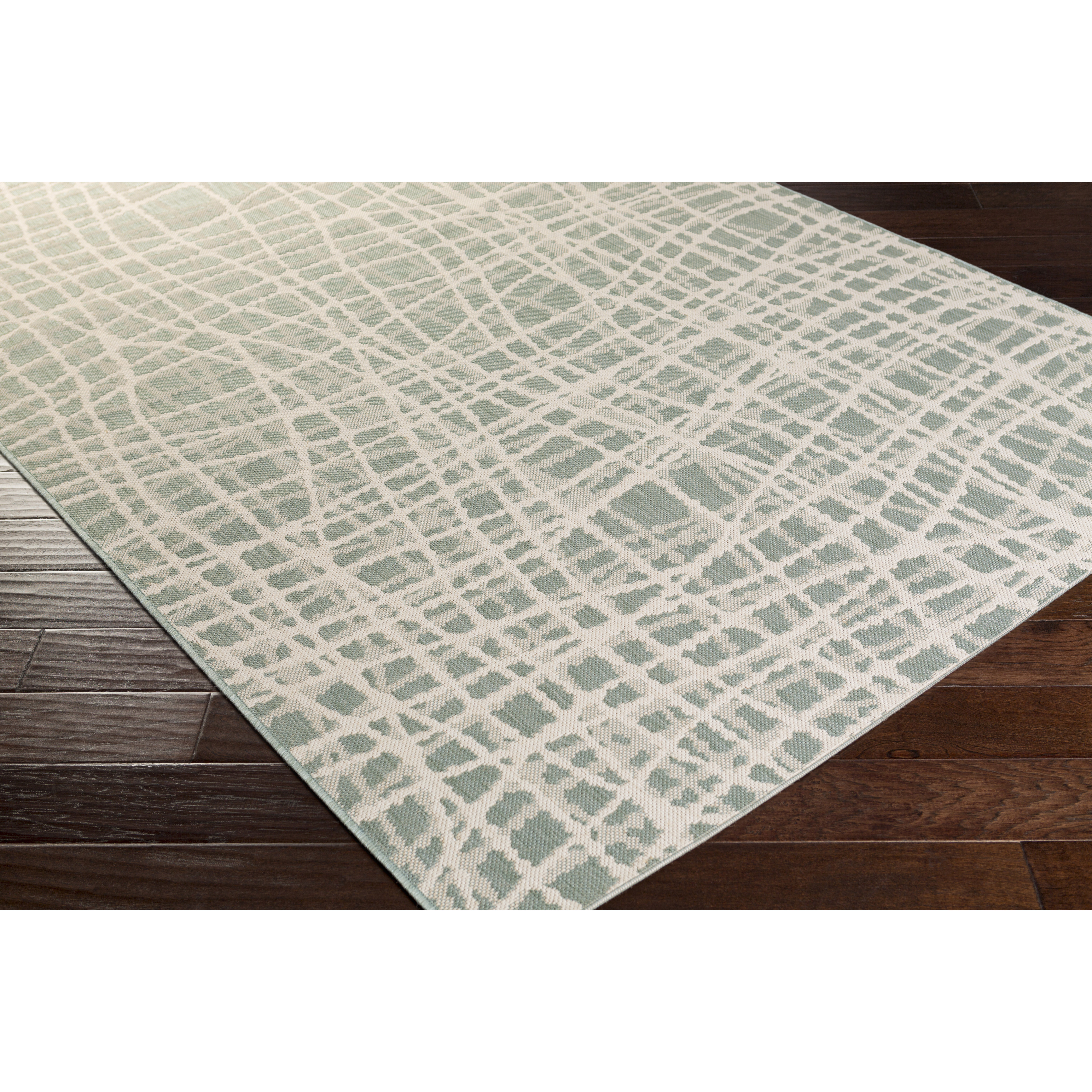 Mercury Row Moss/Ivory Indoor/Outdoor Area Rug & Reviews Wayfair