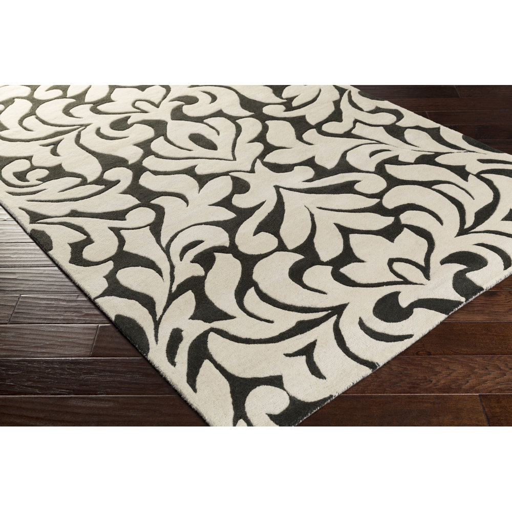Surya Modern Classics HandTufted Cream/Black Area Rug Wayfair
