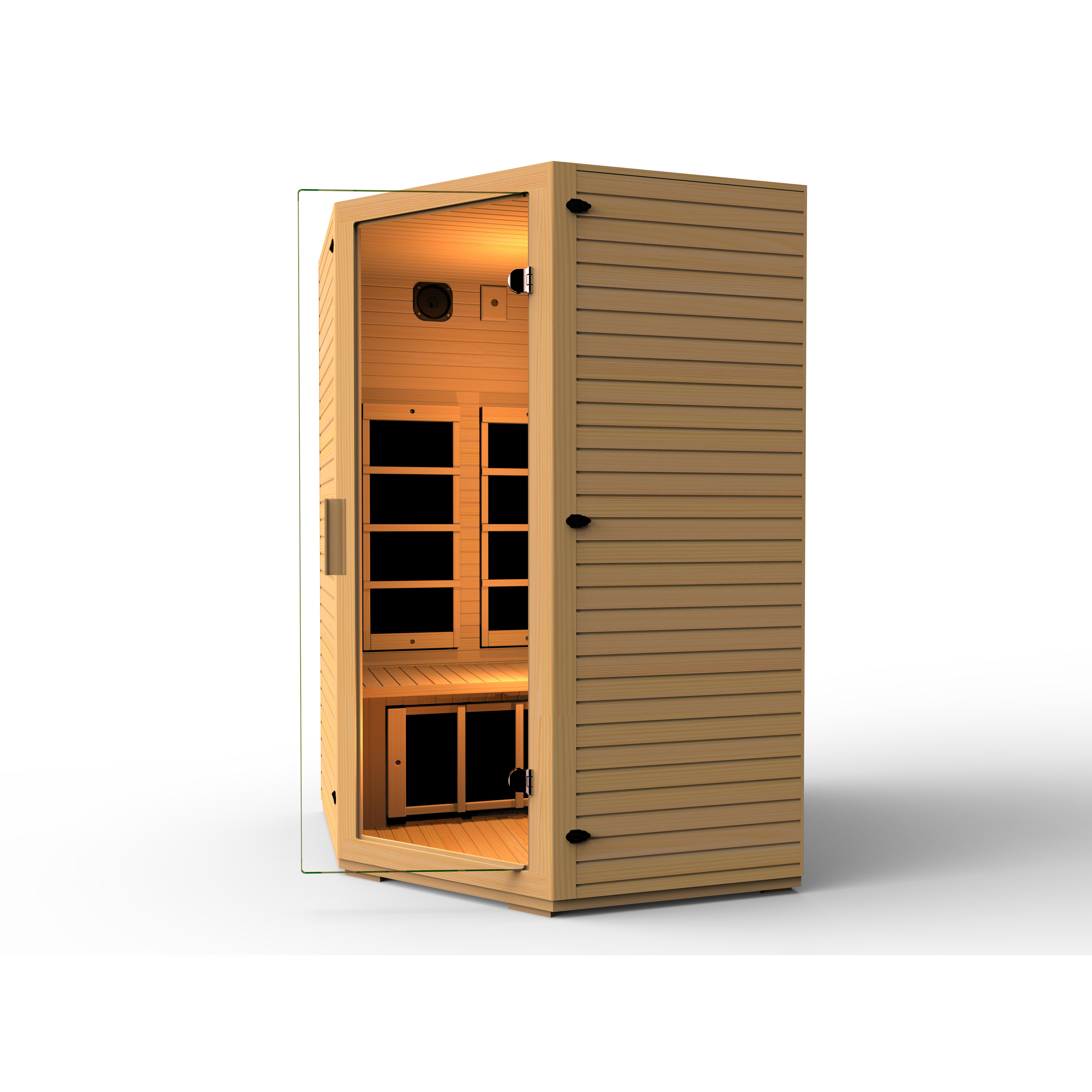JNH Lifestyles Vivo 23 Person Corner Carbon FAR Infrared Sauna Wayfair