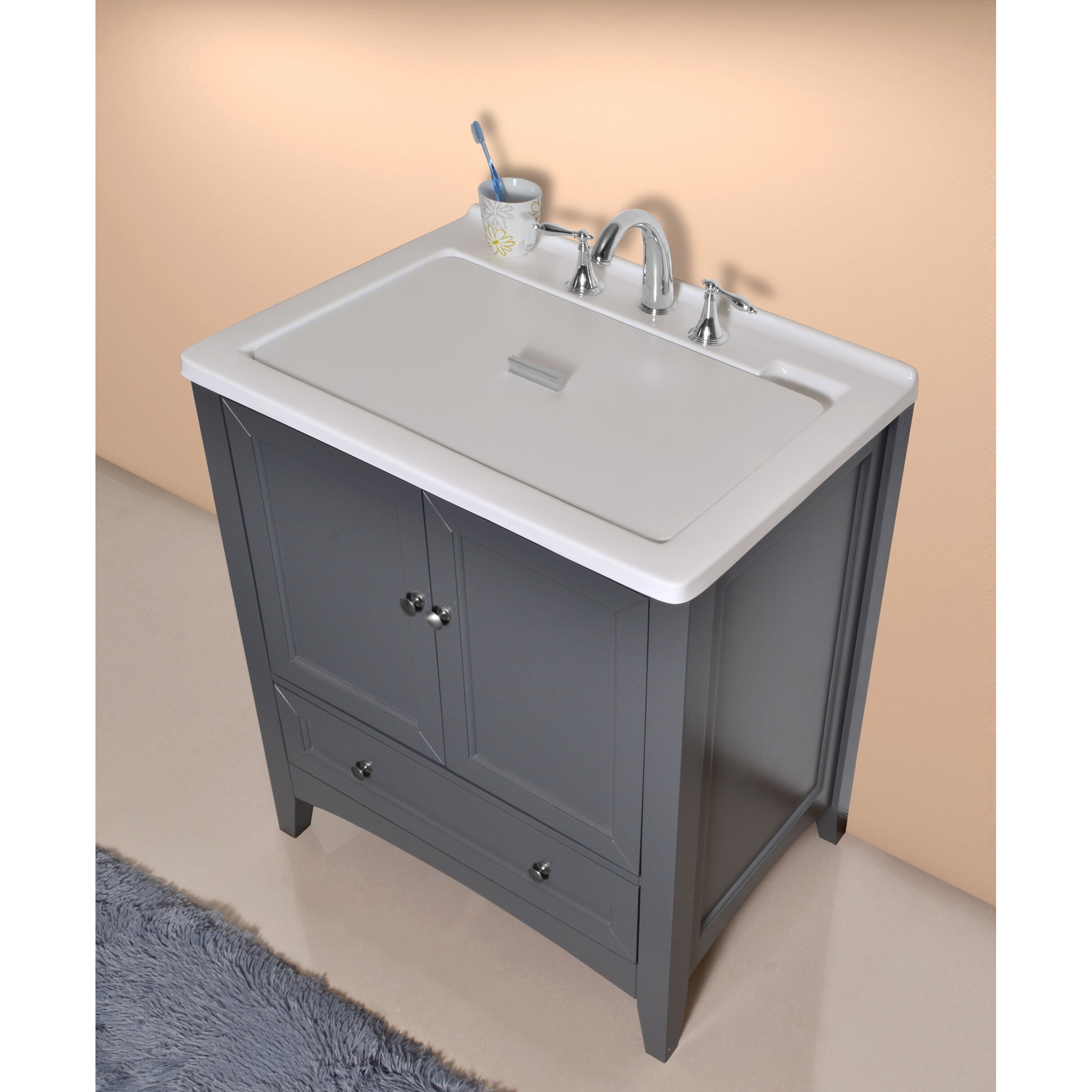 dCOR design Swanson 30.5" x 22" Single Laundry Sink ...