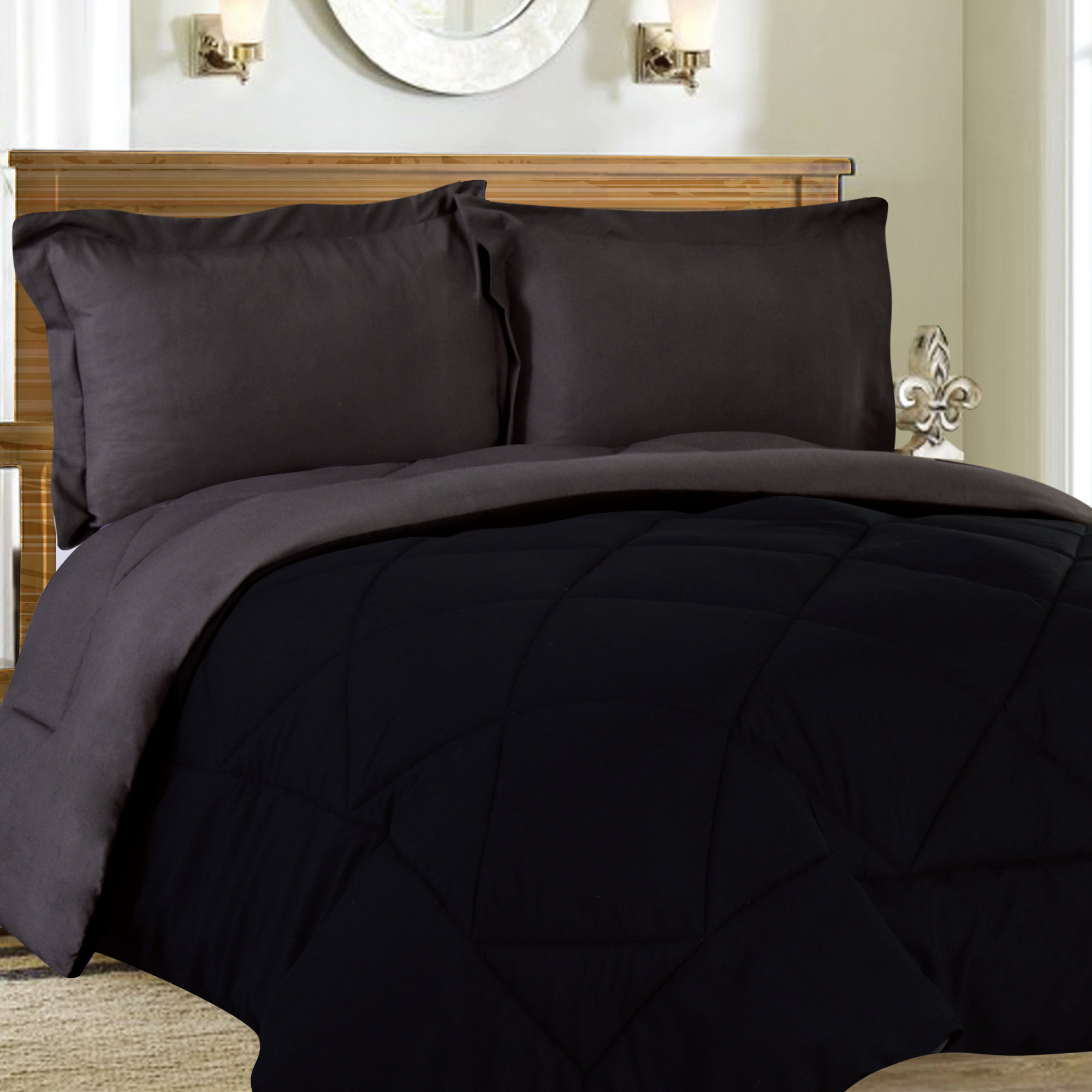 Sweet Home Collection 3 Piece Reversible Comforter Set & Reviews Wayfair