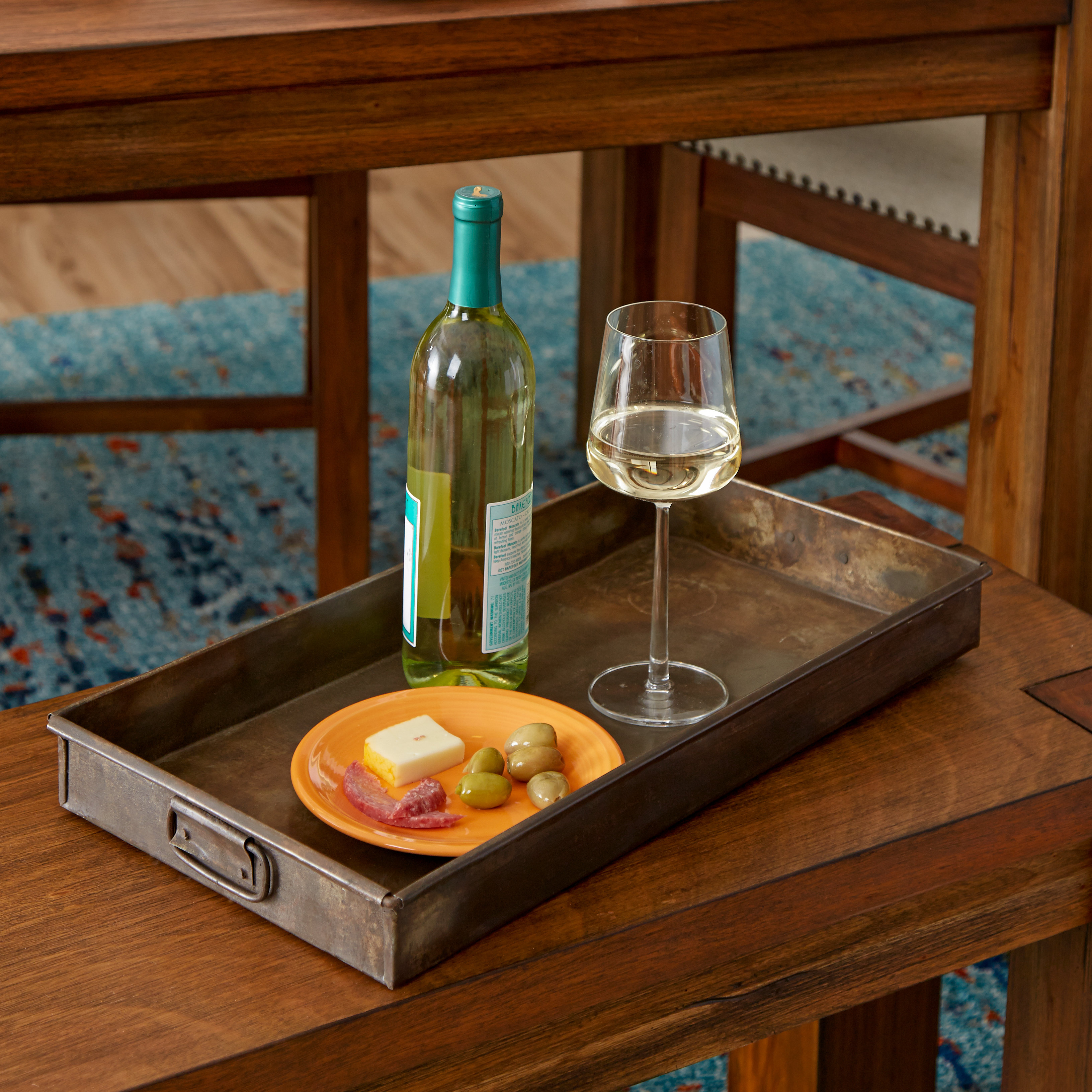 Mercury Row Rectangular Metal Serving Tray & Reviews Wayfair