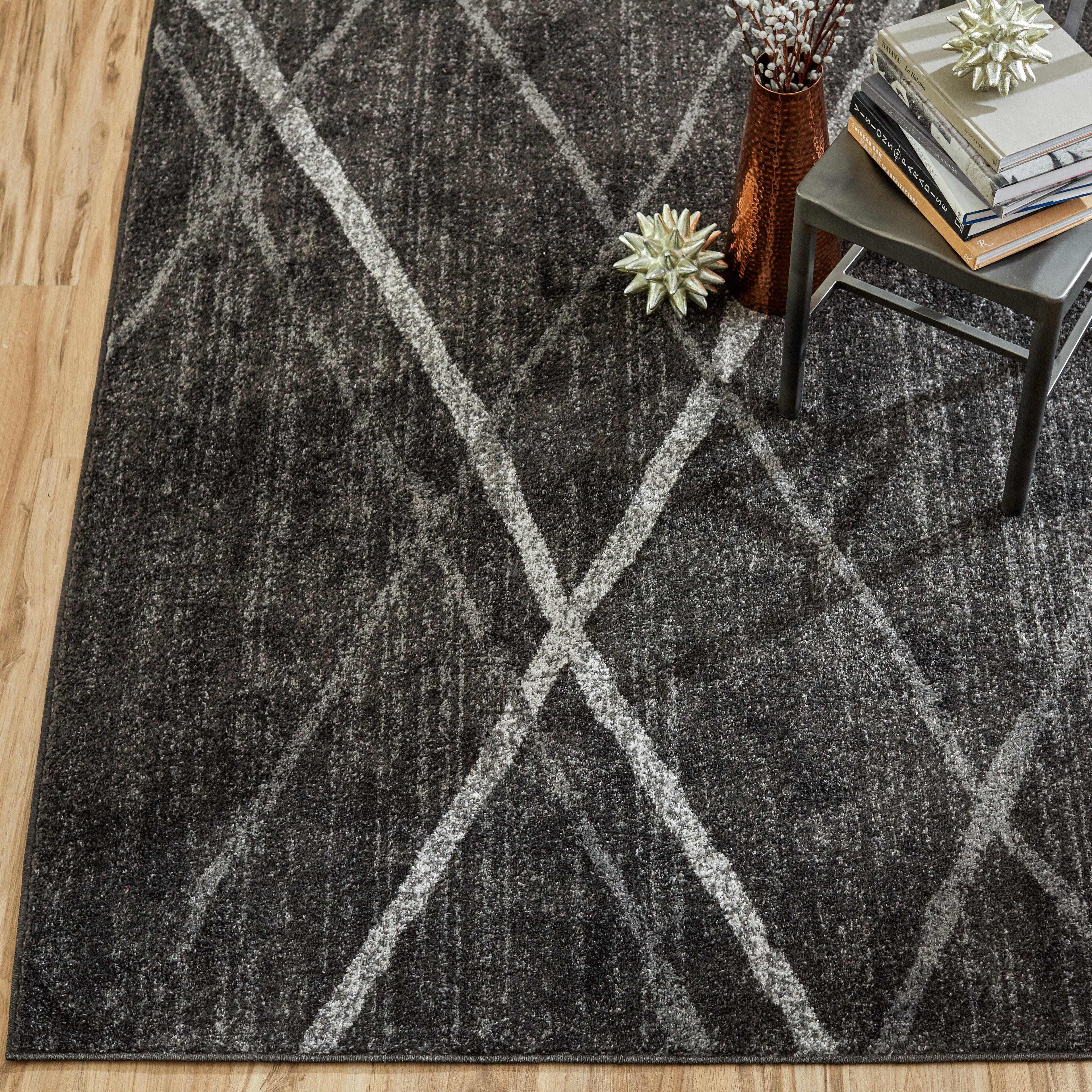 Mercury Row Azha Broken Lattice Gray Area Rug & Reviews Wayfair