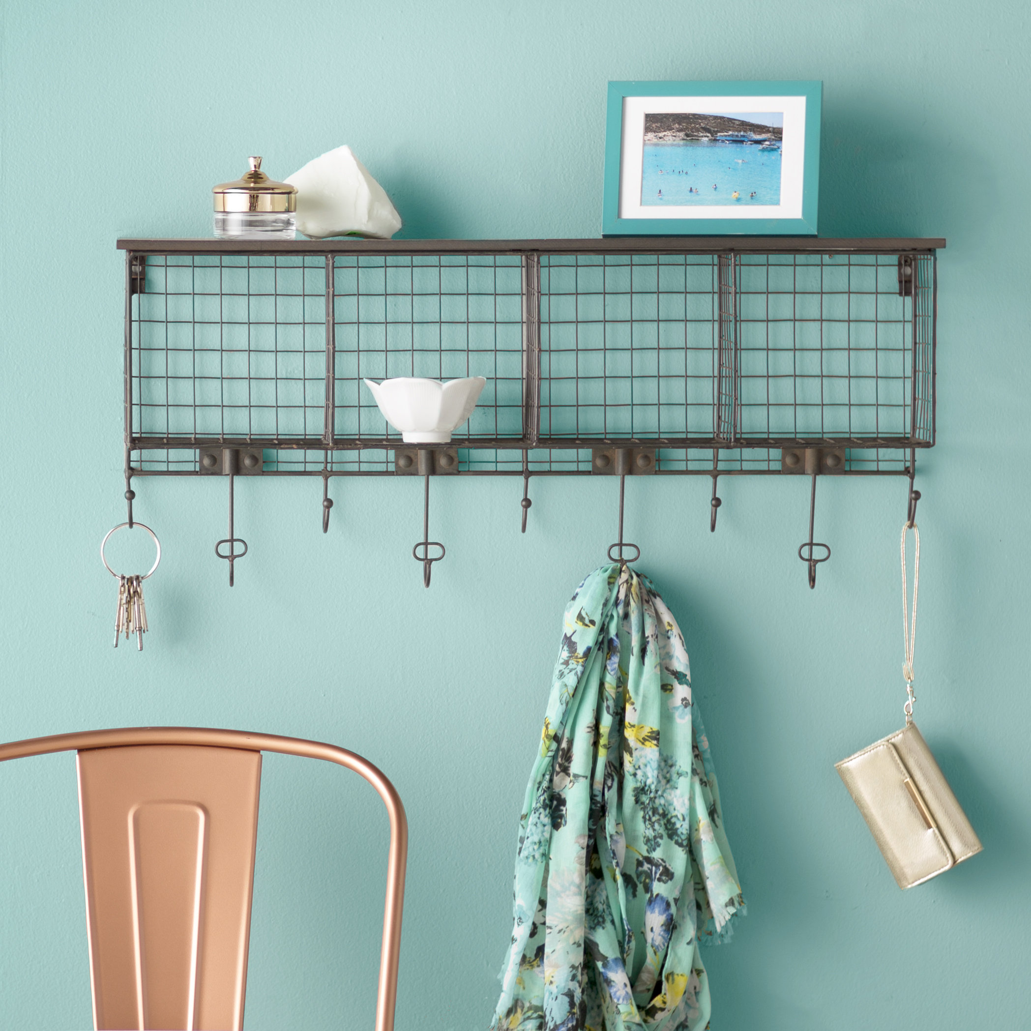 Mercury Row Halina 4 Cubby Wall Shelf & Reviews Wayfair