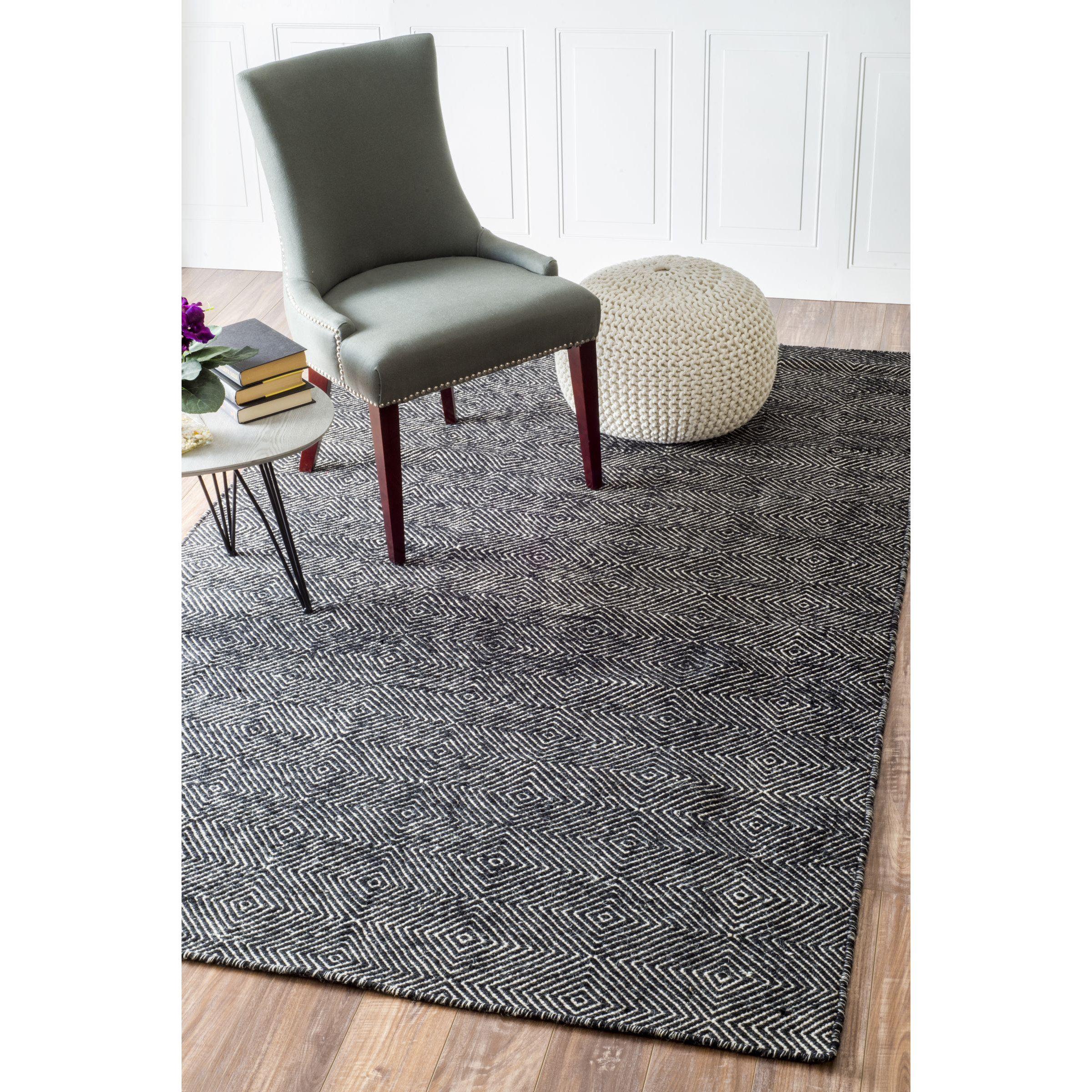 Mercury Row Marcelo HandTufted Black Area Rug & Reviews Wayfair