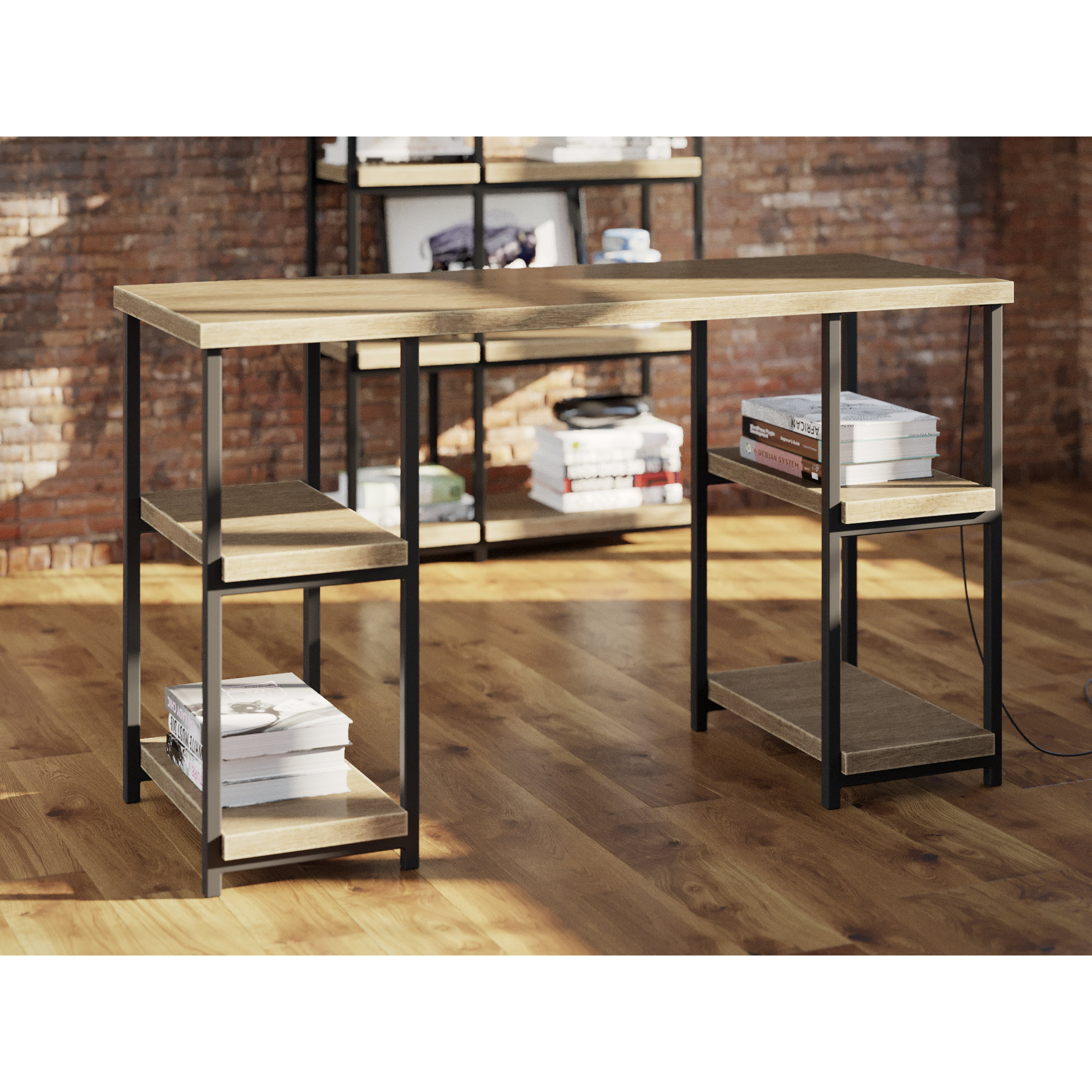 Mercury Row Comet Double Pedestal Desk & Reviews Wayfair