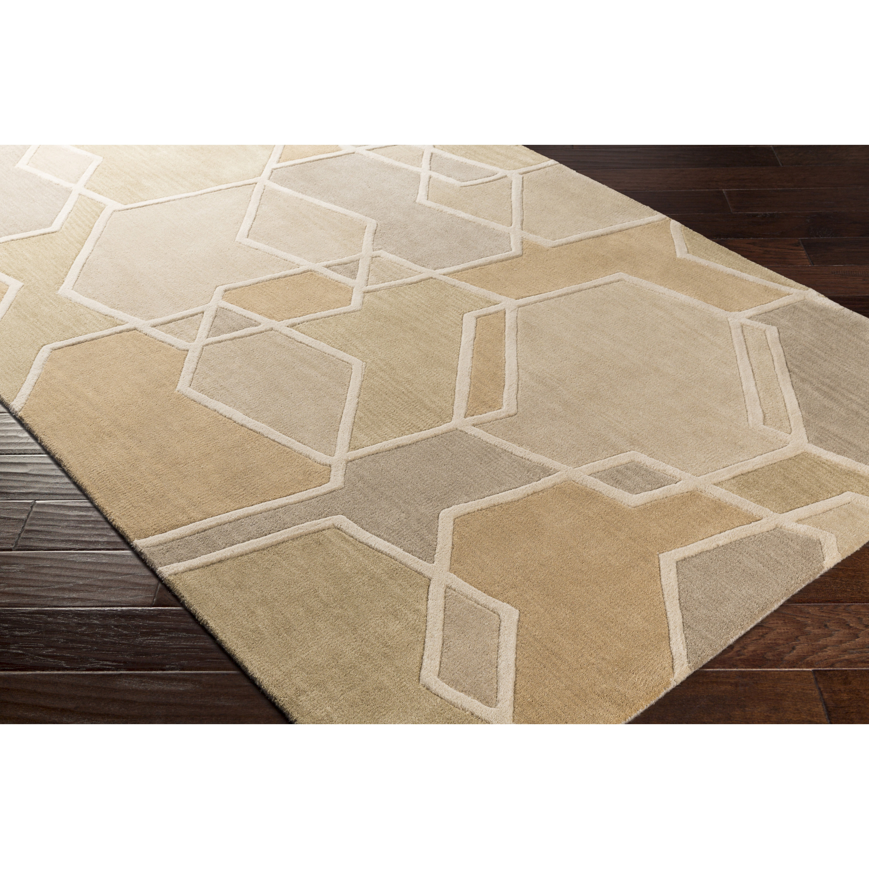 Mercury Row Nealey HandTufted Green/Brown Area Rug Wayfair