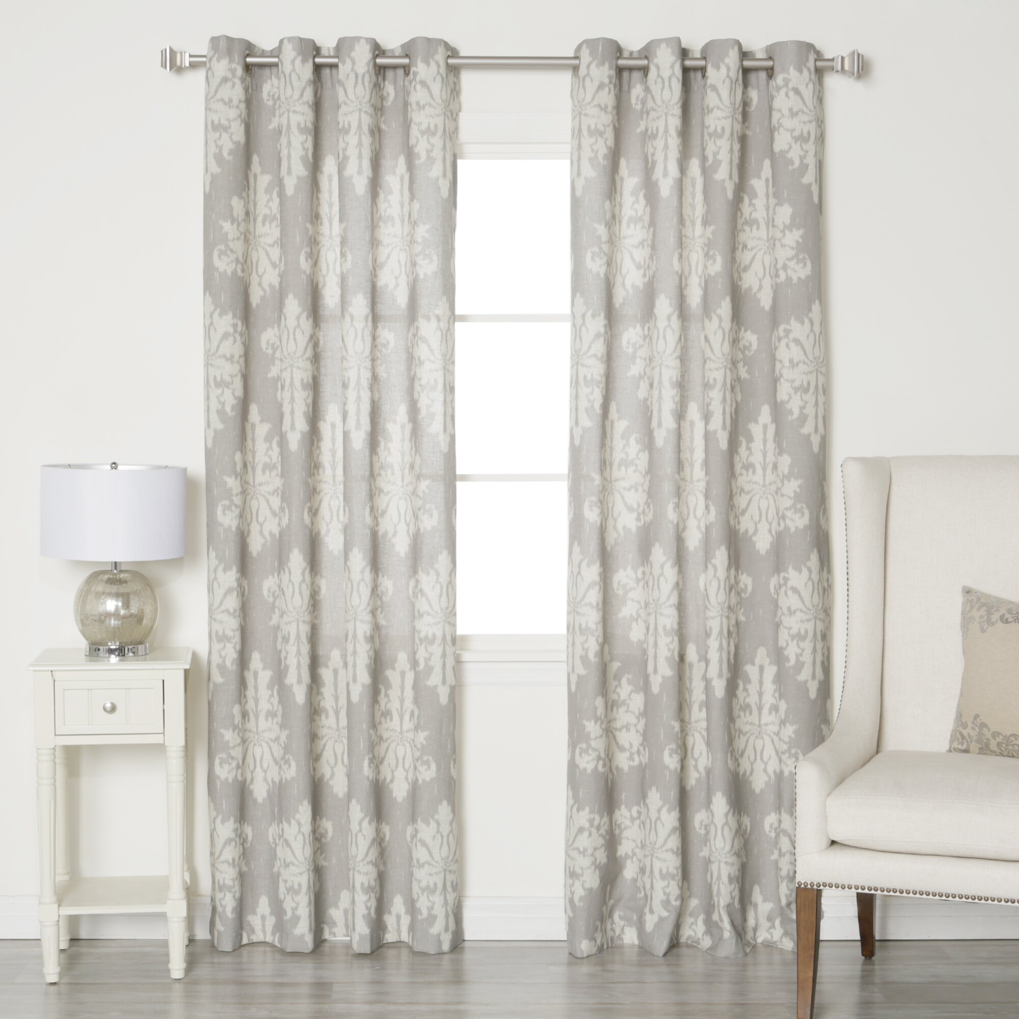 Best Home Fashion, Inc. Linen Blend Grommet Top Curtain Panels ...