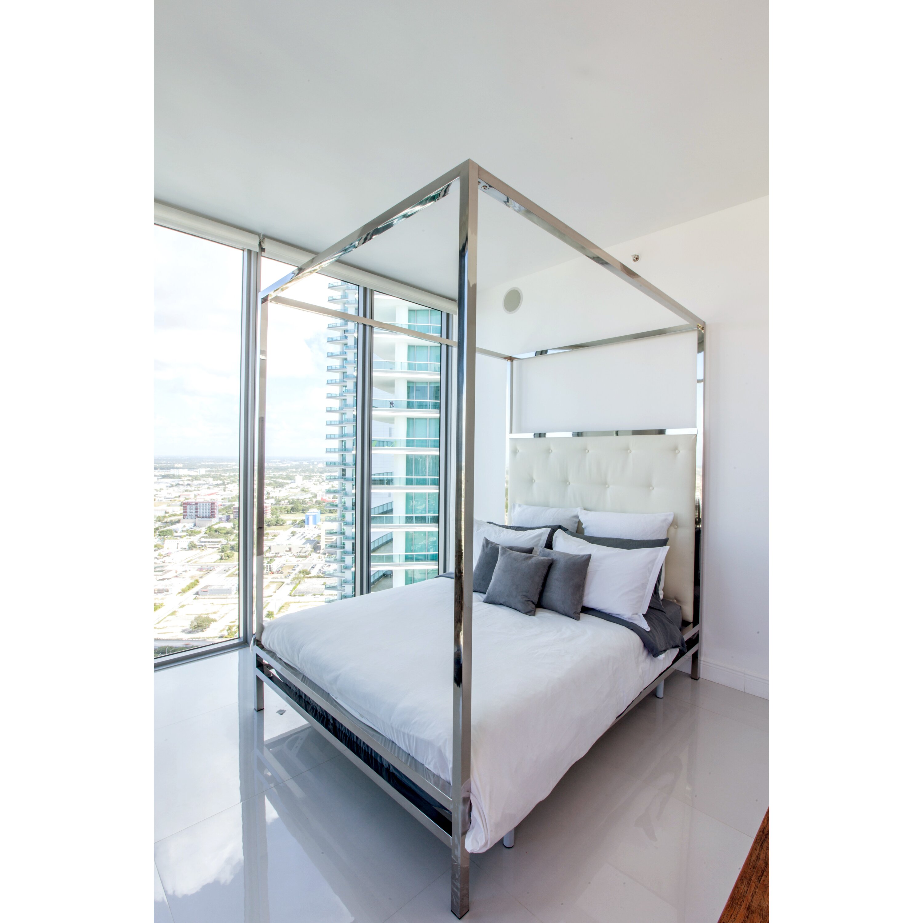 Designer Casa Upholstered Canopy Bed & Reviews | Wayfair