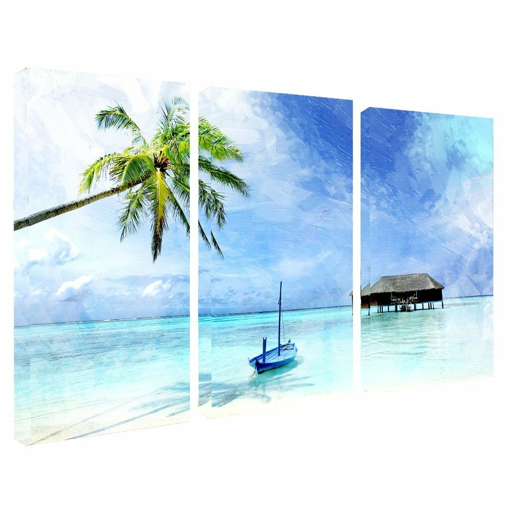 Ready2hangart Tropical 3 Piece Graphic Art On Canvas Set & Reviews 