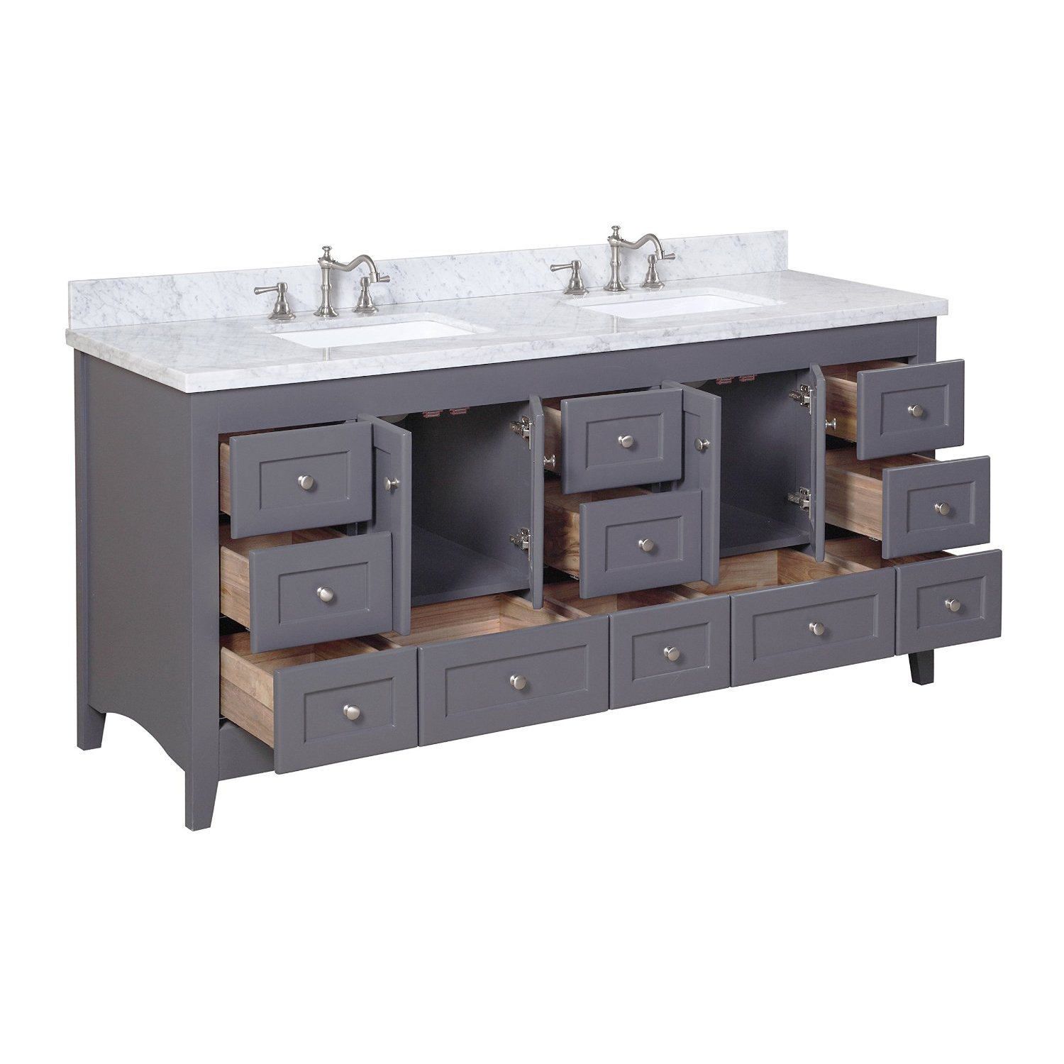 Kitchen Bath Collection Abbey 72 Double Bathroom Vanity Set